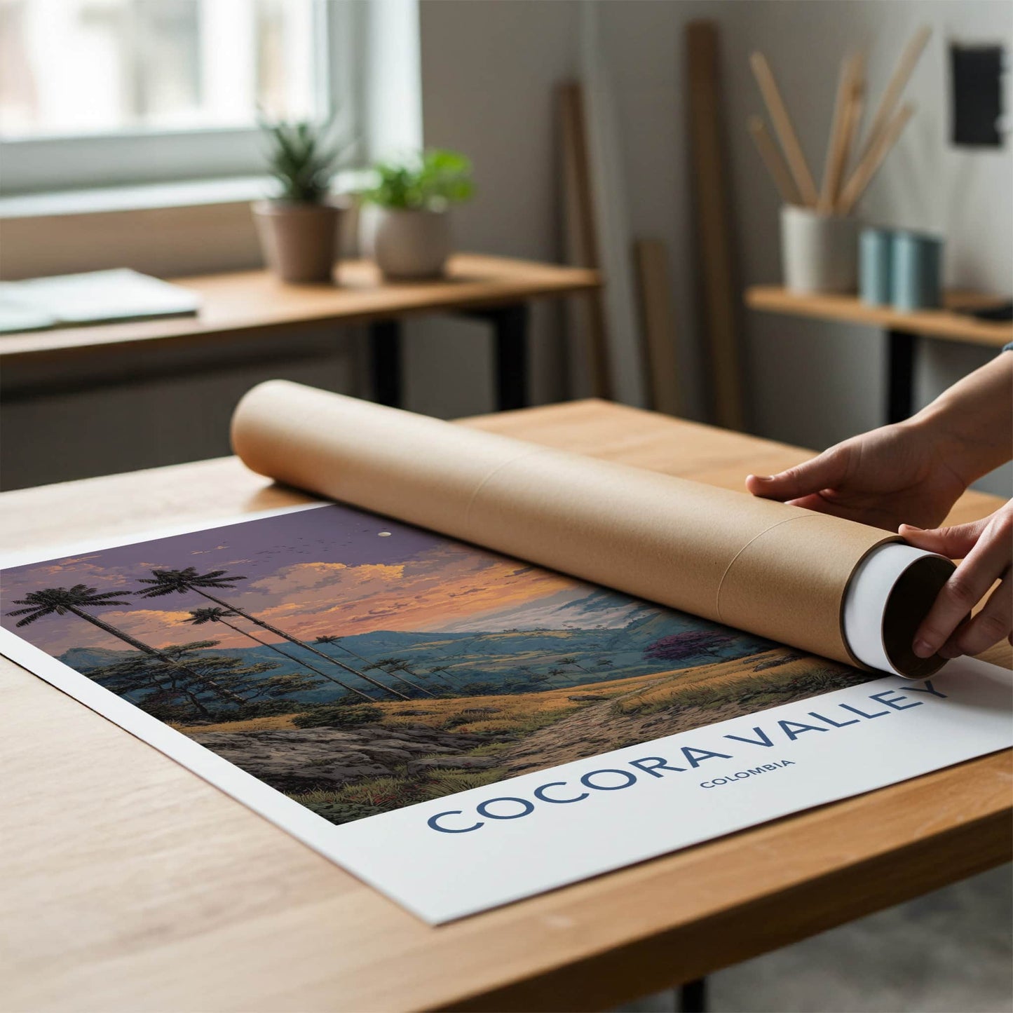 Cocora Valley Poster - Colombia Framed Art Tall Wax Palms Home Decor