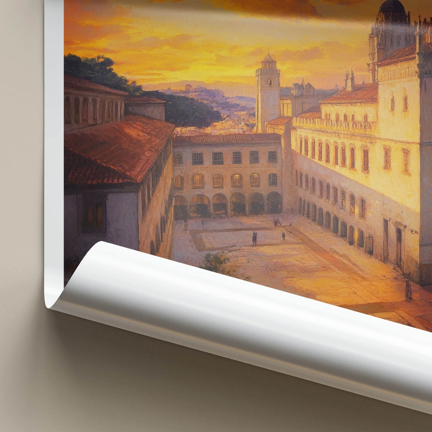 Coimbra Poster - Portugal Travel Art - Historic City Square Home Decor