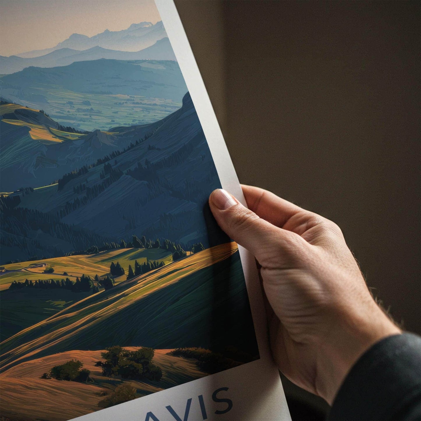Col des Aravis Poster - France Scenic Art - Alpine Valley Vista Wall Decor