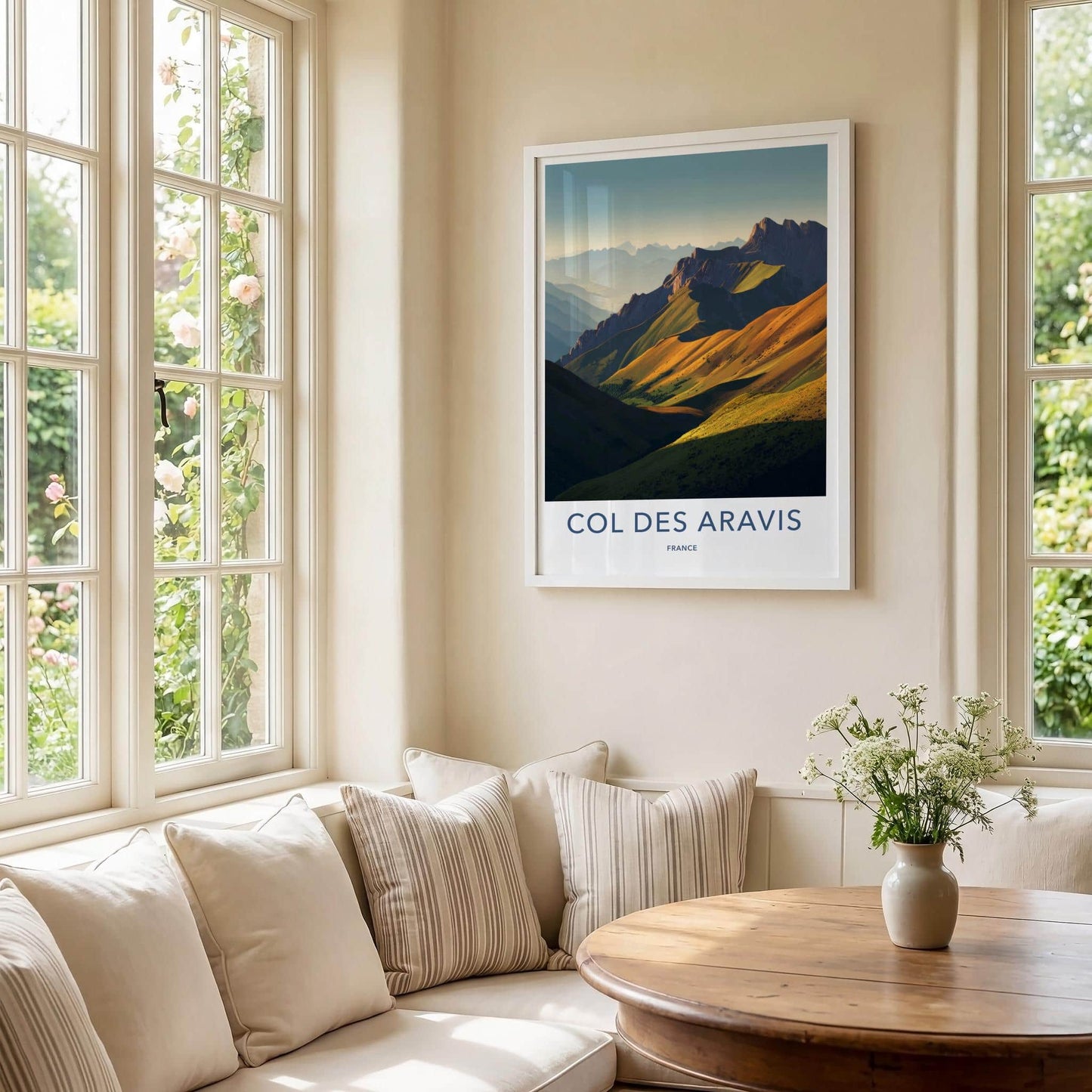 Col Des Aravis Poster - France Travel Art - Golden Hour Peaks Home Decor
