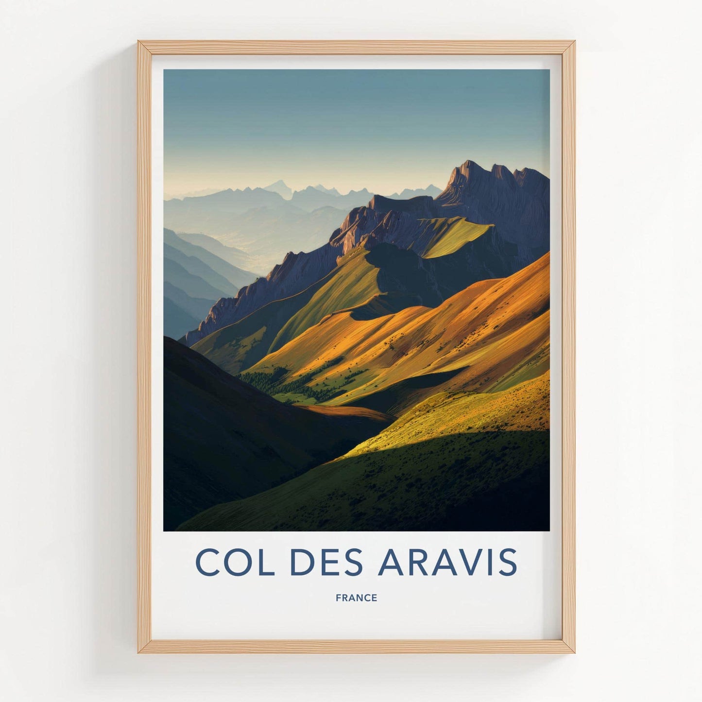 Col Des Aravis Poster - France Travel Art - Golden Hour Peaks Home Decor