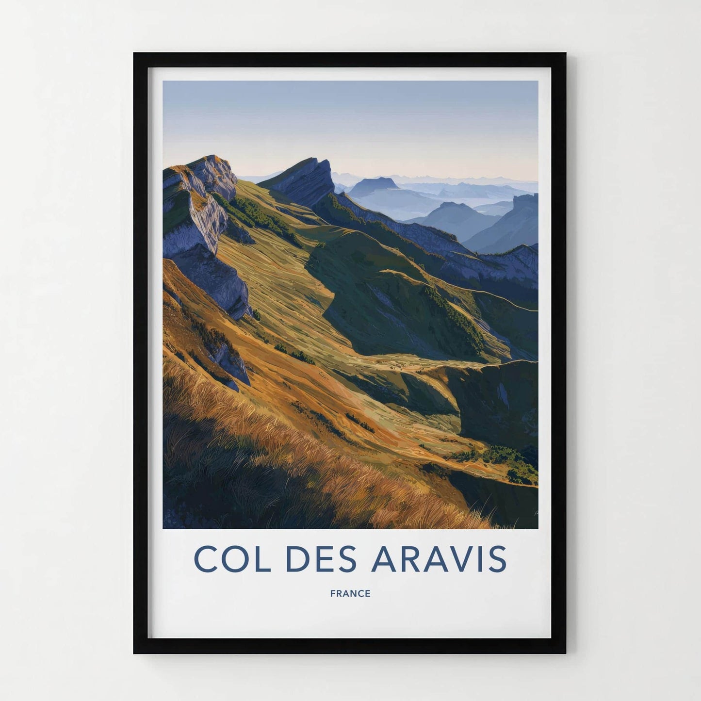 Col Des Aravis Poster - France Travel Art - Majestic Alpine Vista Home Decor