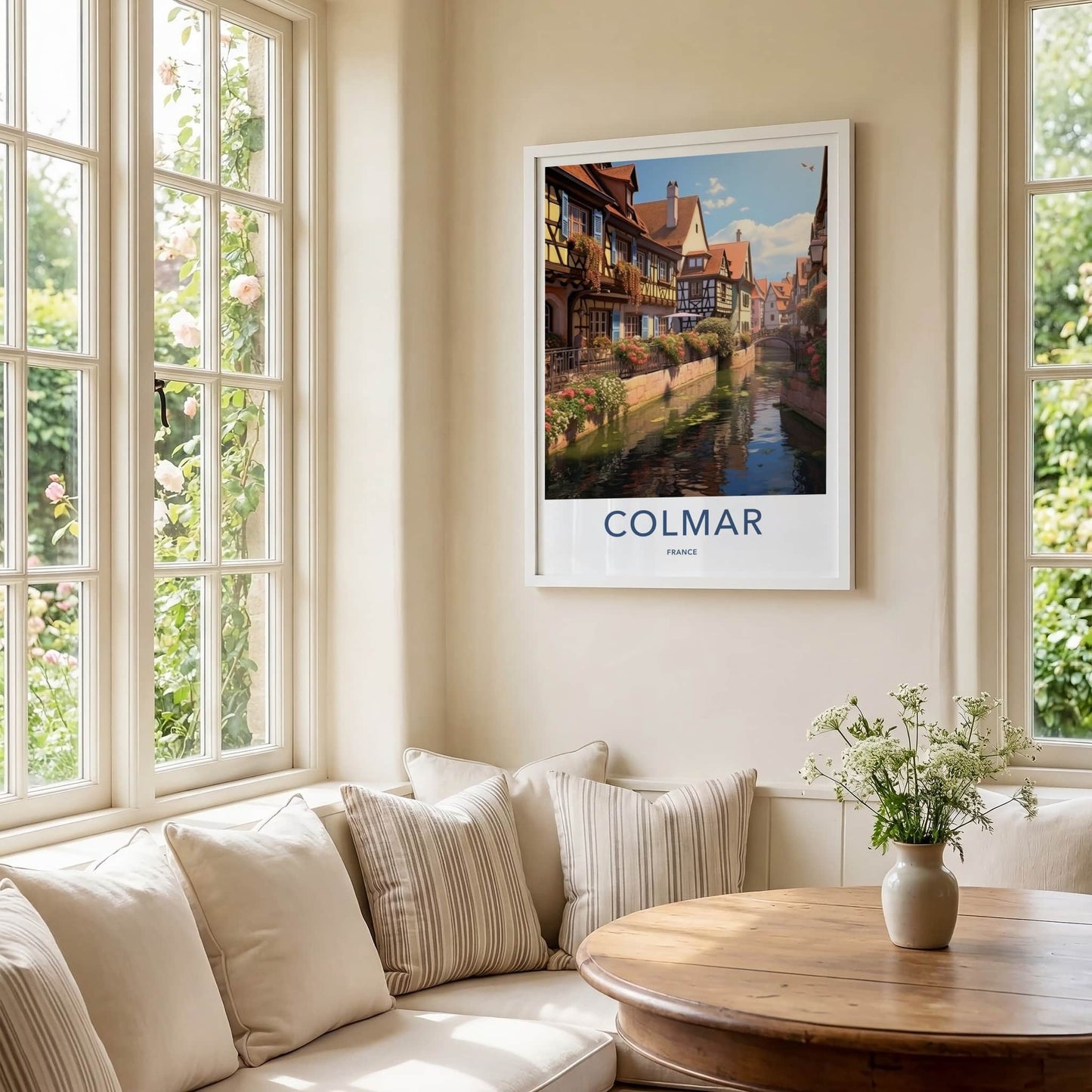 Colmar Poster - France Travel Art - Historic Canal Buildings Home Decor