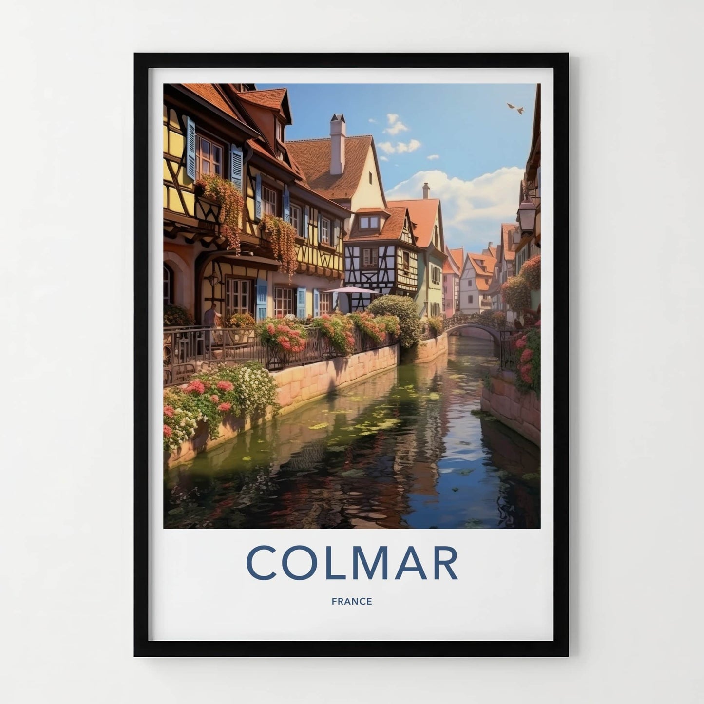Colmar Poster - France Travel Art - Historic Canal Buildings Home Decor