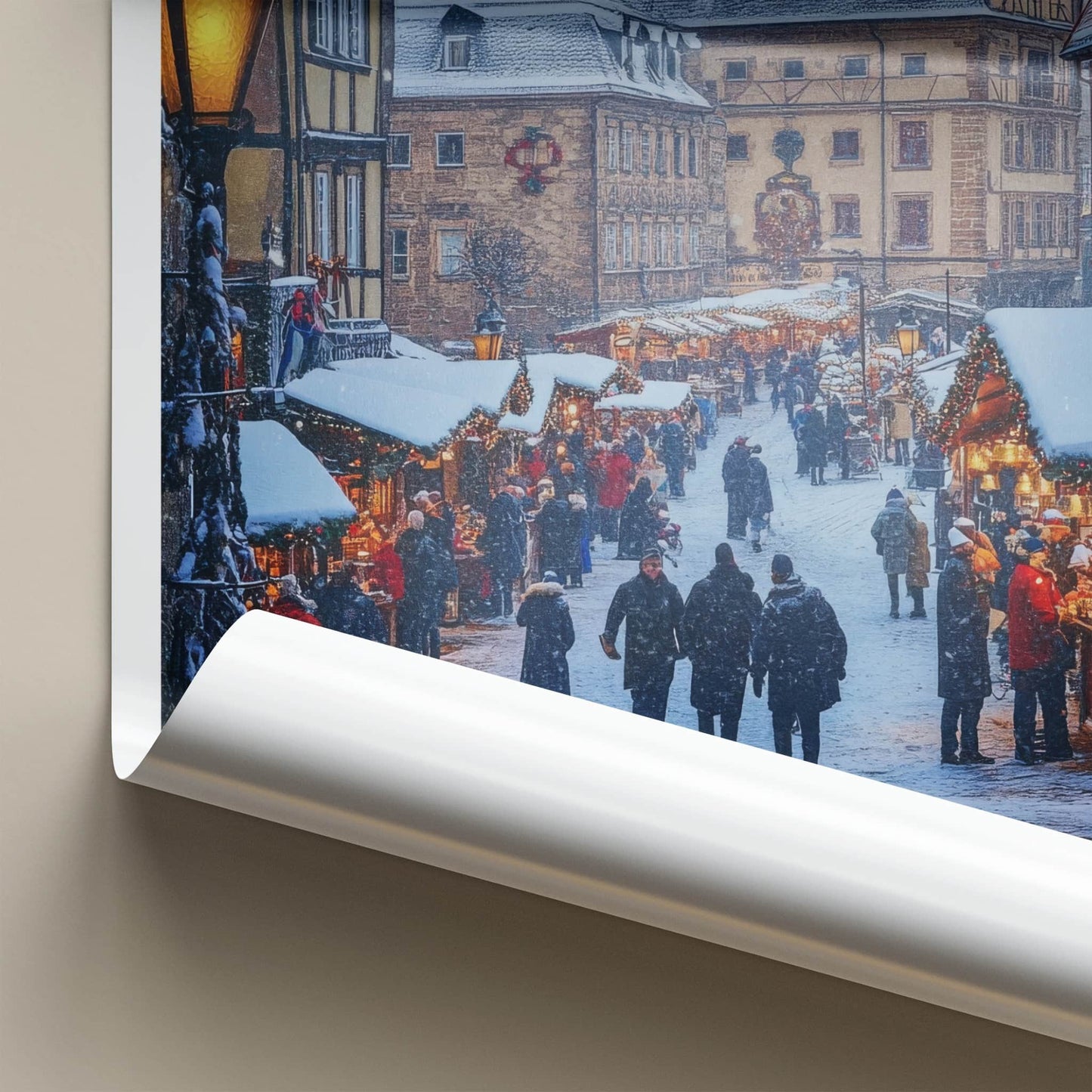 Cologne Poster - Germany Travel Art - Festive Winter Market Home Decor