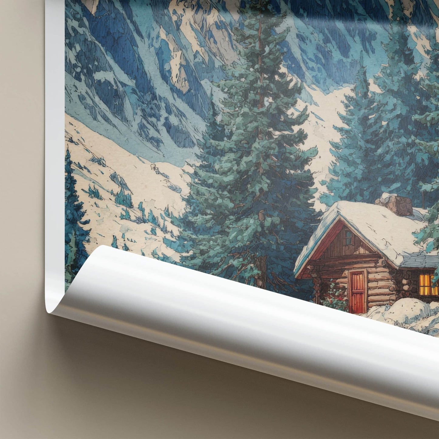 Colorado Poster - Colorado Framed Art - Snow Covered Cabin Gallery Art