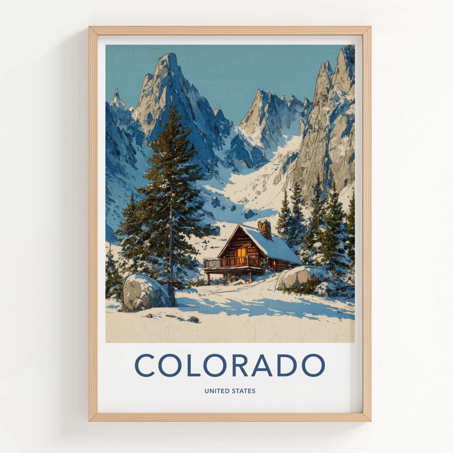 Colorado Poster - Colorado Framed Print - Cozy Mountain Cabin Gallery Art