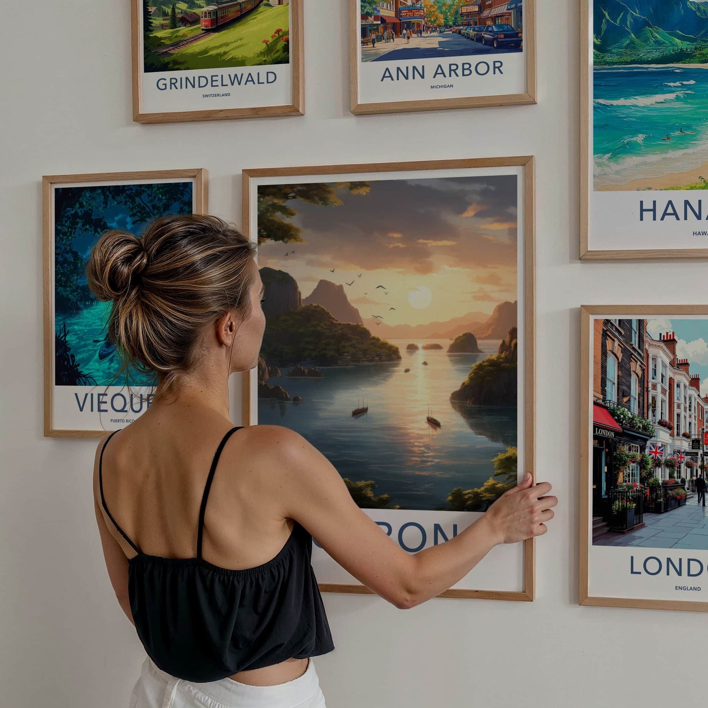 Coron Poster - Philippines Wall Art - Tropical Island Sunset Home Decor