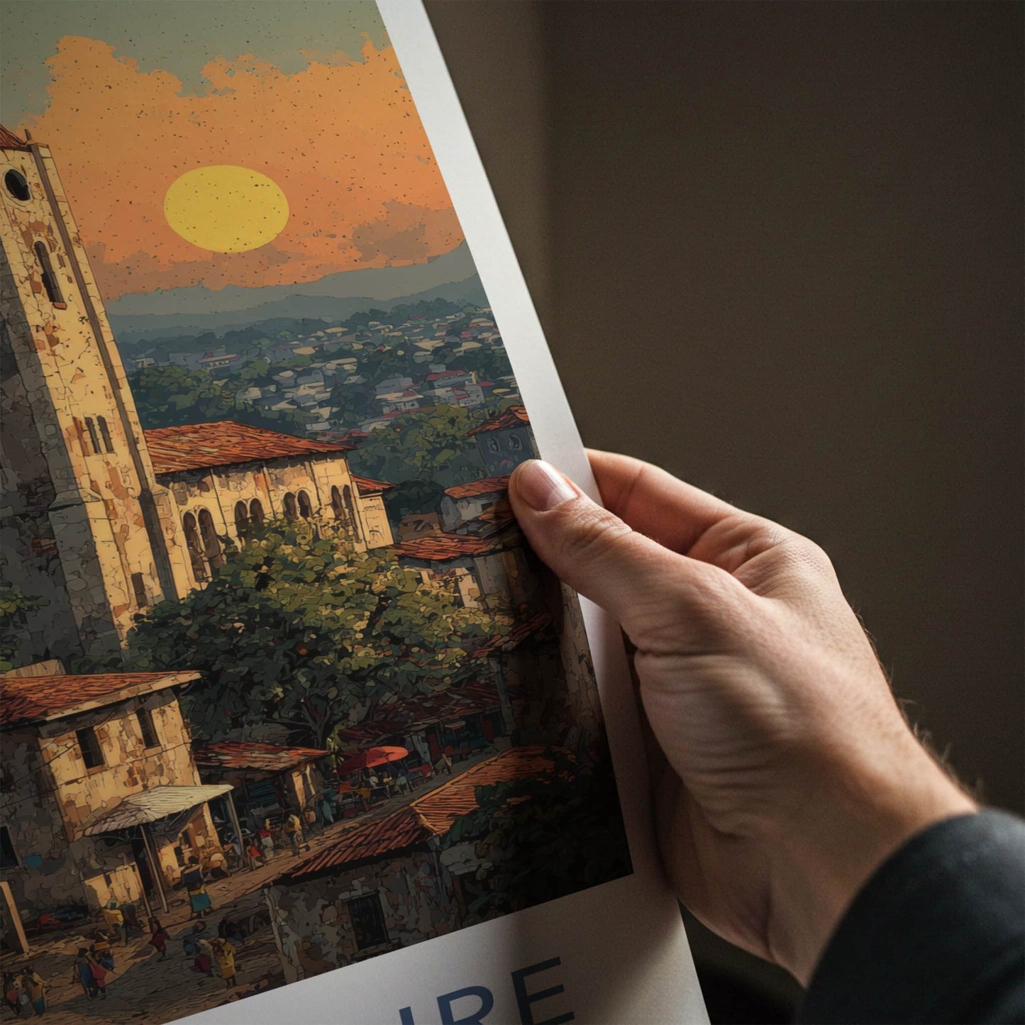 Cote D Ivoire Poster - Cote D Ivoire Travel Art - Old Stone Tower Home Decor
