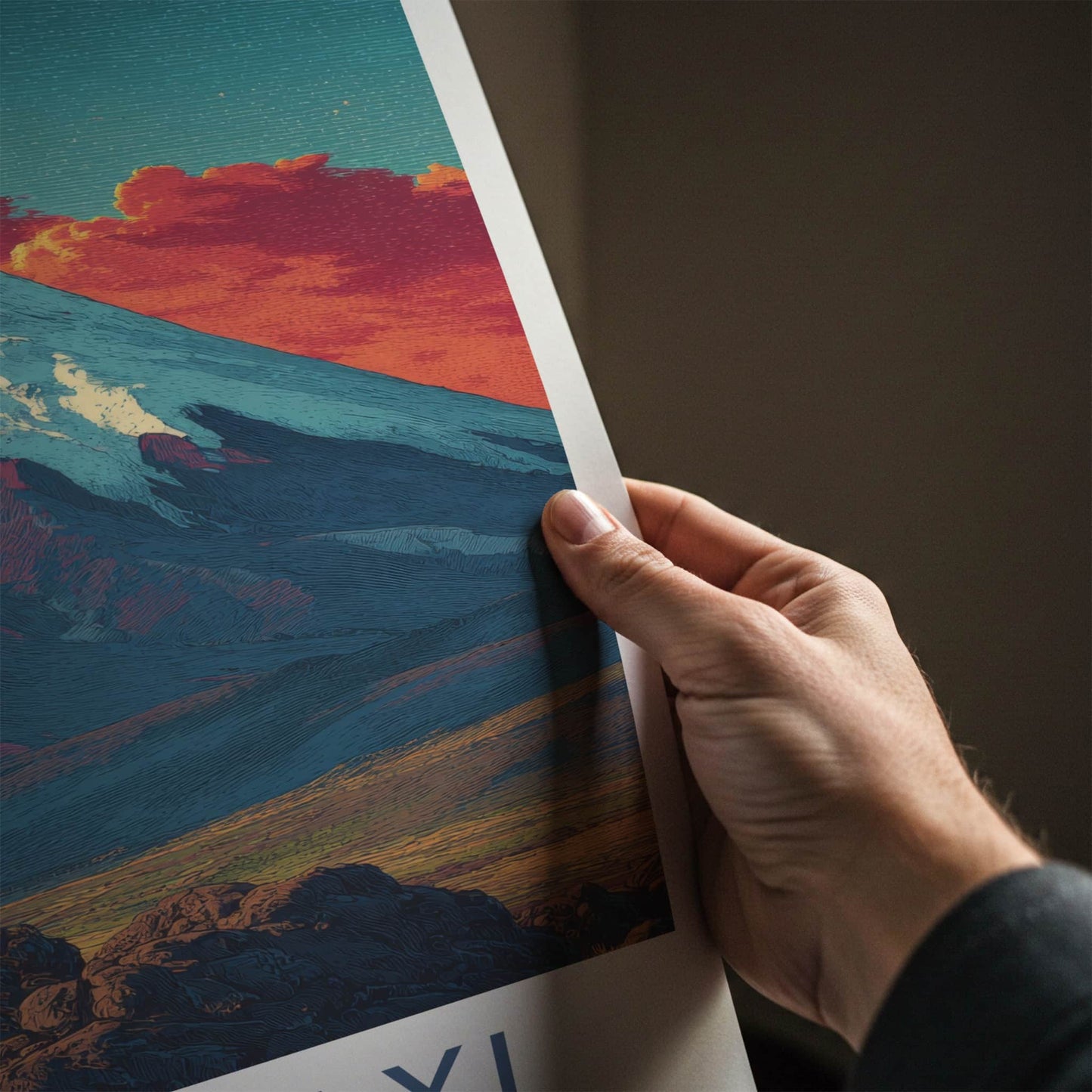 Cotopaxi Poster - Ecuador Art Print - Snow Capped Volcano Wall Decor