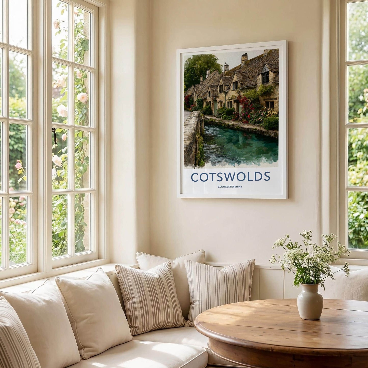 Cotswolds Poster - United Kingdom Travel Art - Quaint Stone Home Decor