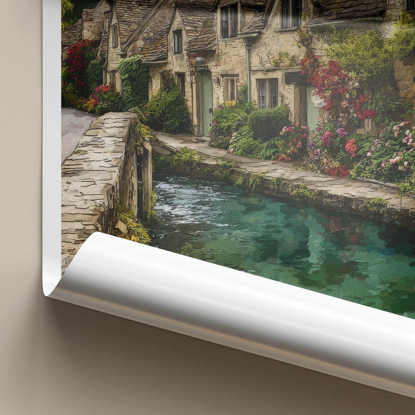 Cotswolds Poster - United Kingdom Travel Art - Quaint Stone Home Decor