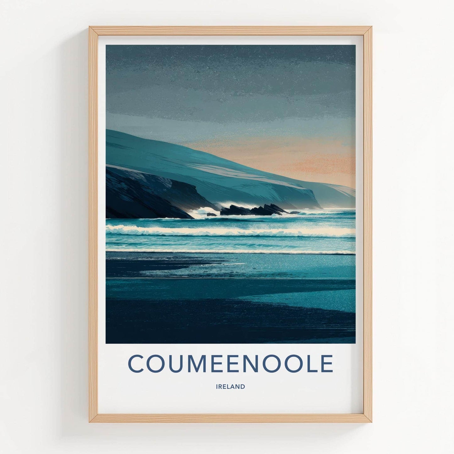 Coumeenole Poster - Ireland Scenic Art - Ocean Cliffs Home Decor