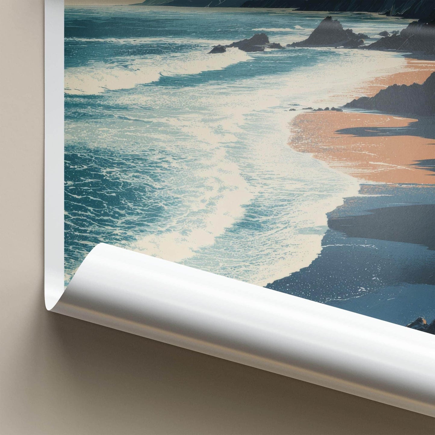 Coumeenole Poster - Ireland Wall Art - Wild Atlantic Shoreline Home Decor