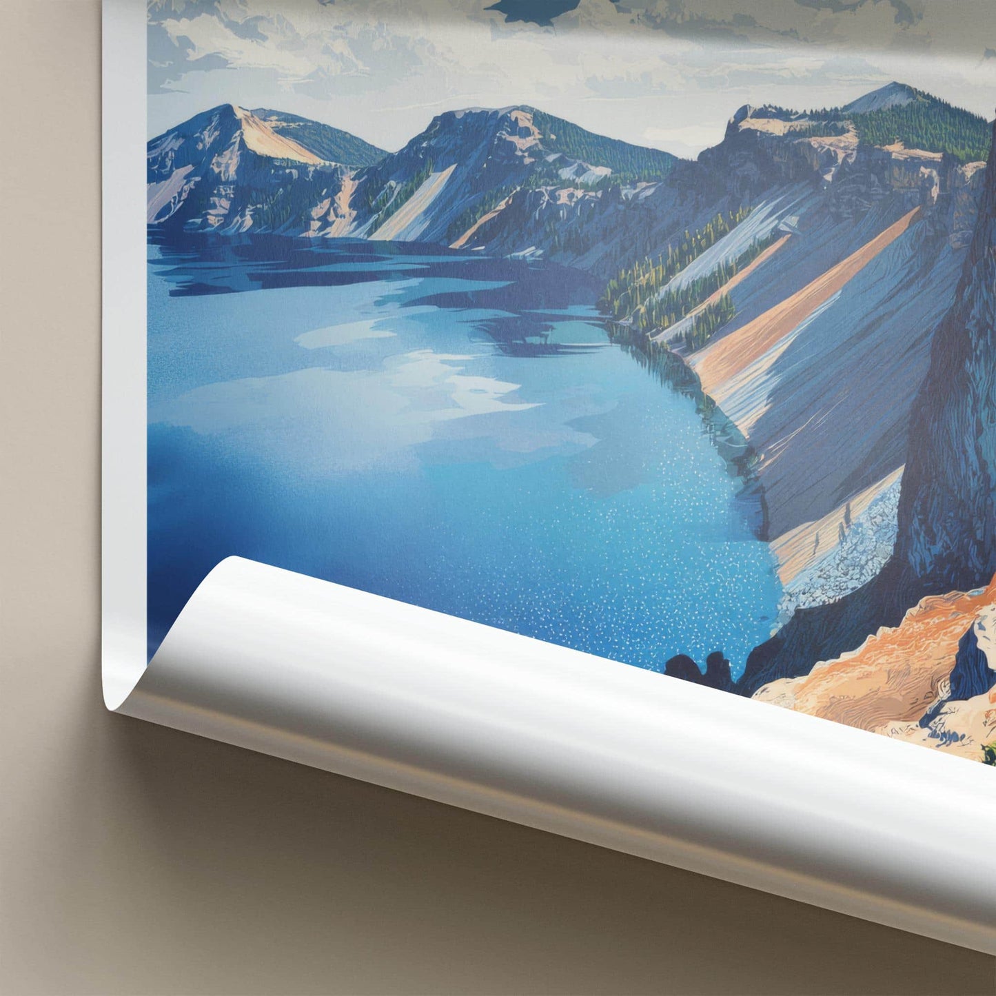 Crater Lake Poster - Oregon Scenic Art - Deep Blue Waters Gallery Art
