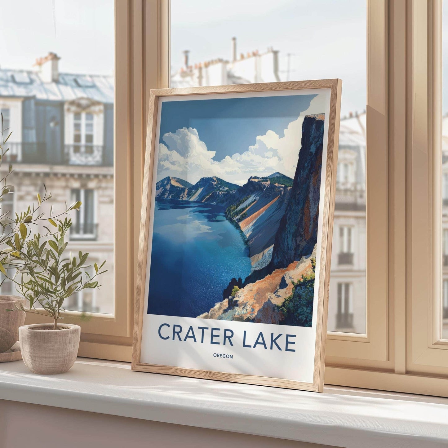Crater Lake Poster - Oregon Scenic Art - Deep Blue Waters Gallery Art