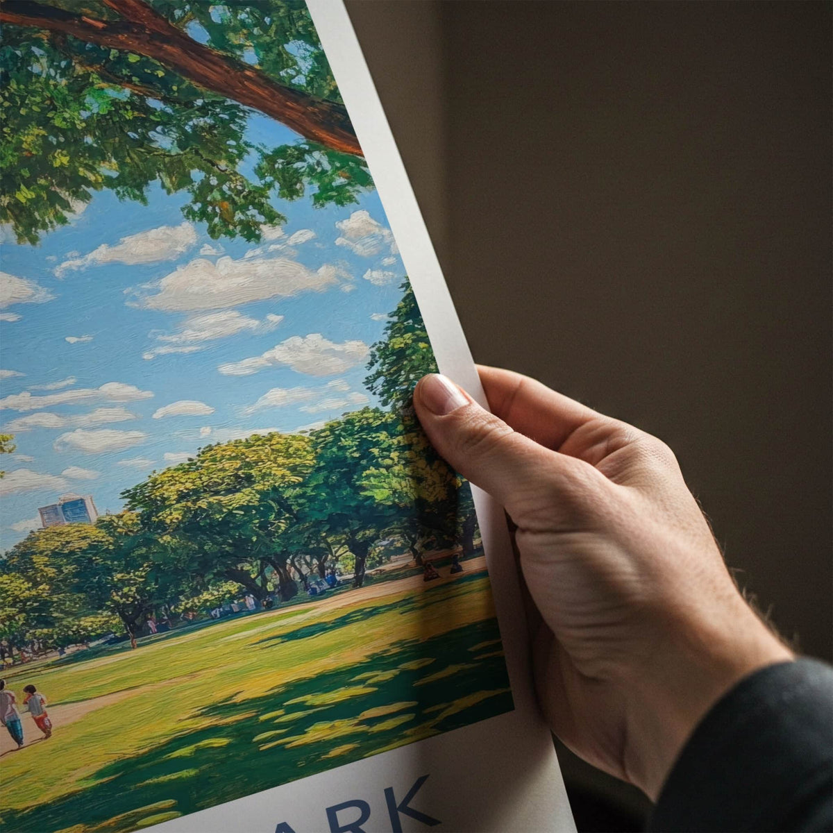 Cubbon Park Poster - India Travel Art - Karnataka Park Path People Home Decor