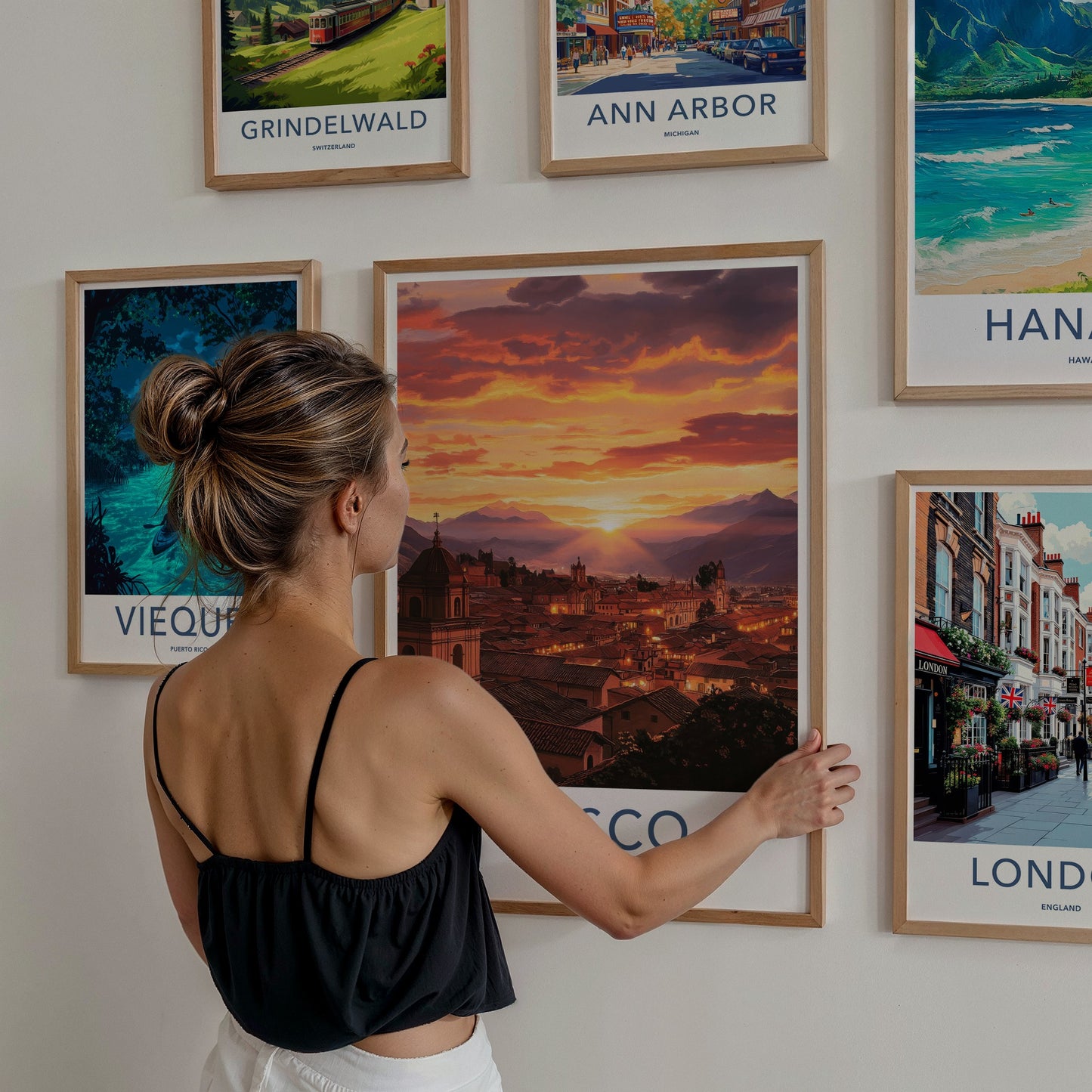 Cusco Poster - Peru Framed Print - Vibrant Sunset City Framed Decor