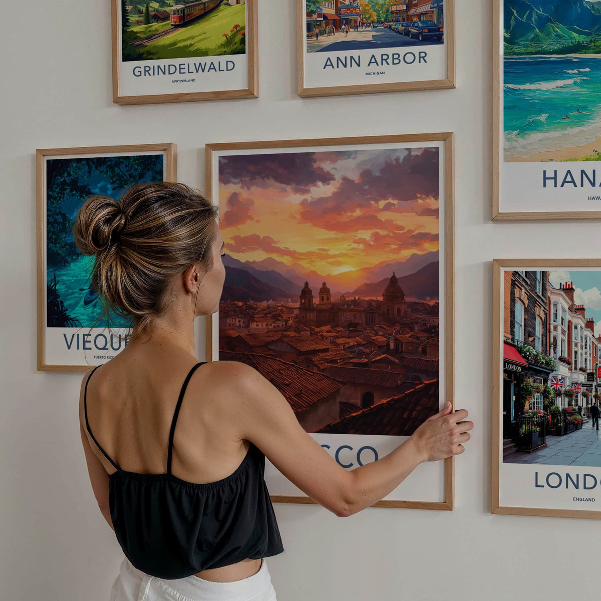 Cusco Poster - Peru Travel Art - Vibrant Sunset Cityscape Home Decor