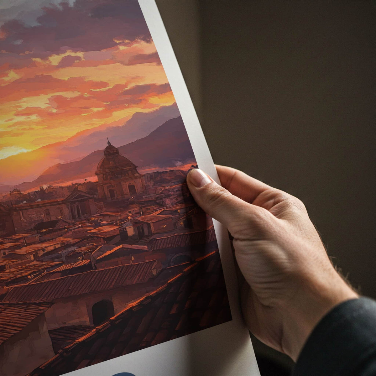 Cusco Poster - Peru Travel Art - Vibrant Sunset Cityscape Home Decor