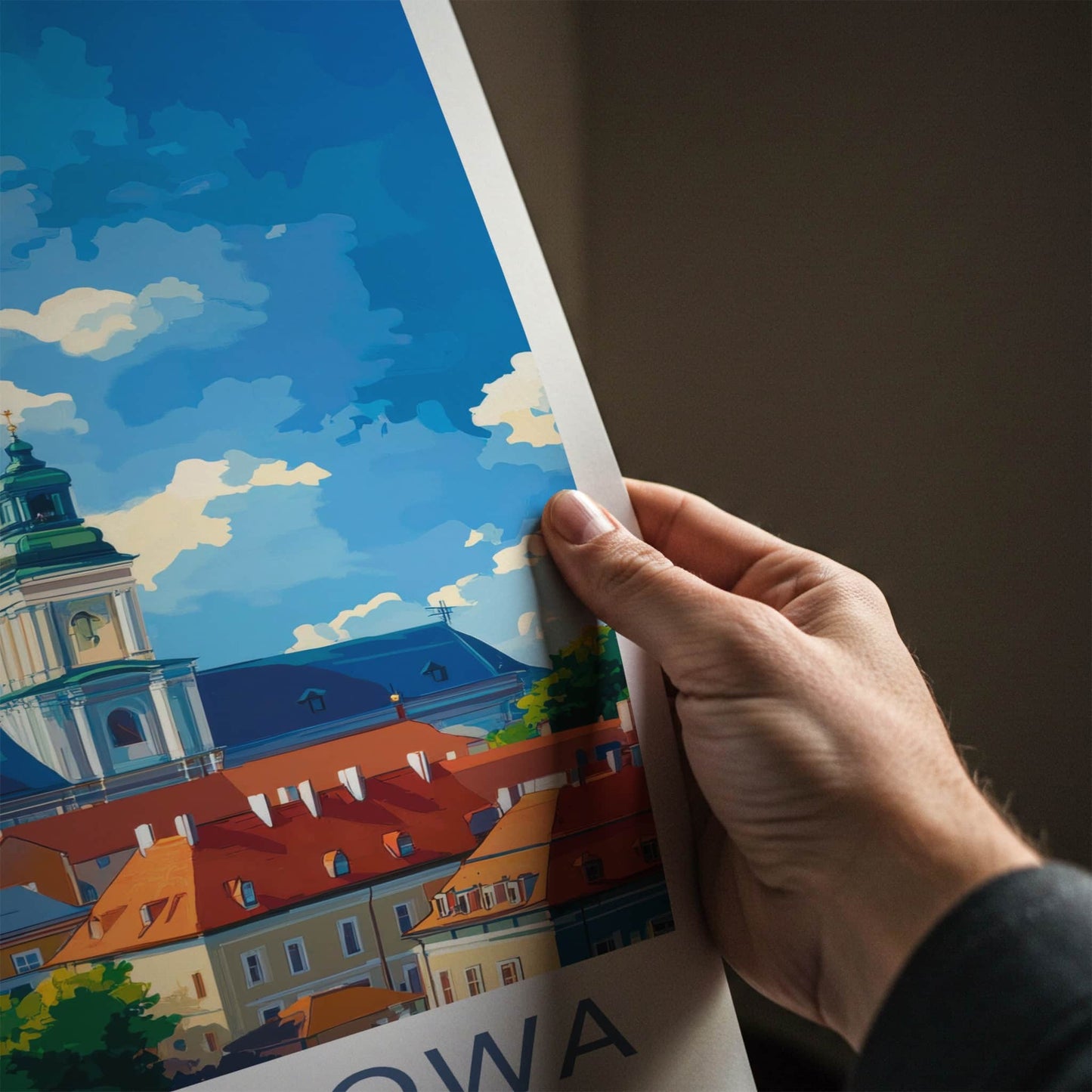 Czestochowa Poster - Poland Travel Art - Baroque Church Towers Wall Decor