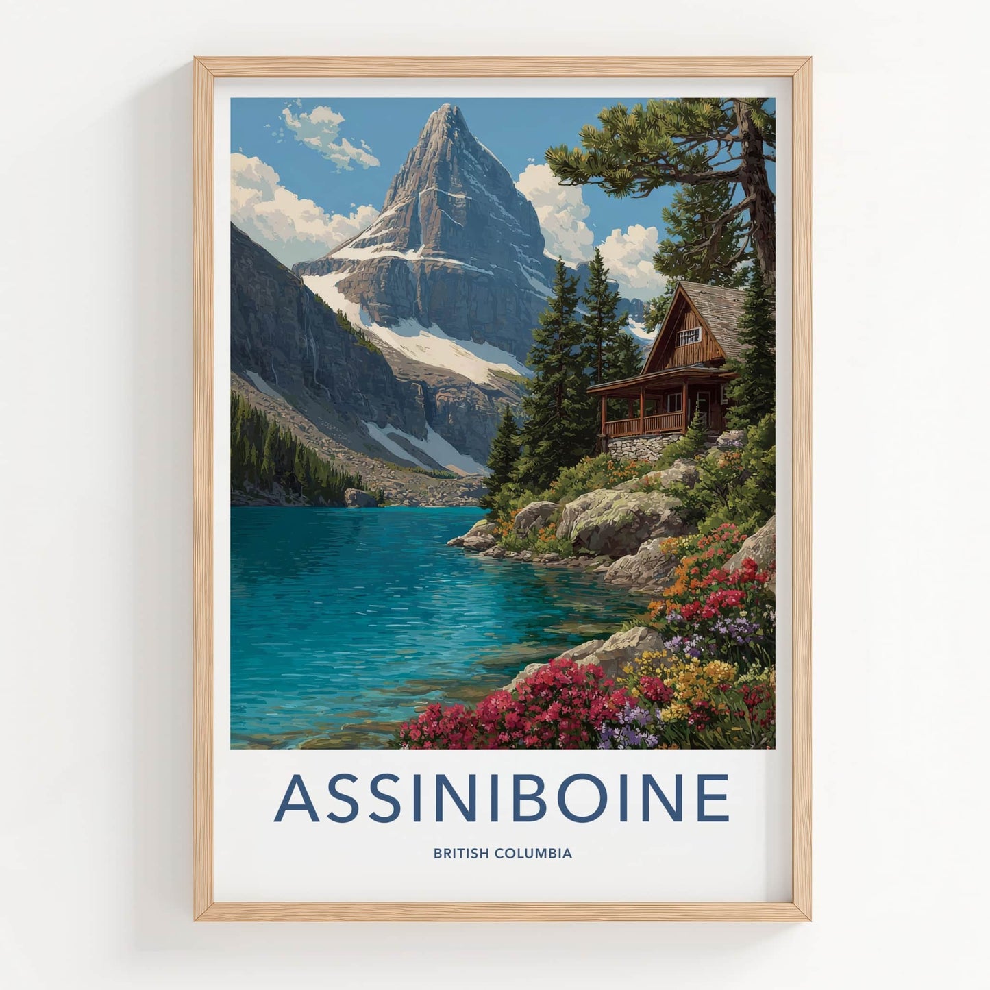 Assiniboine Poster - British Columbia Travel Print