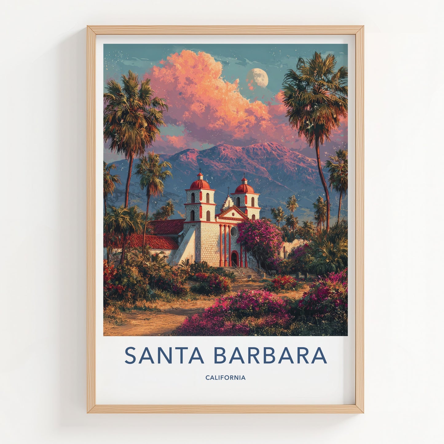 Santa Barbara Poster - California Travel Art