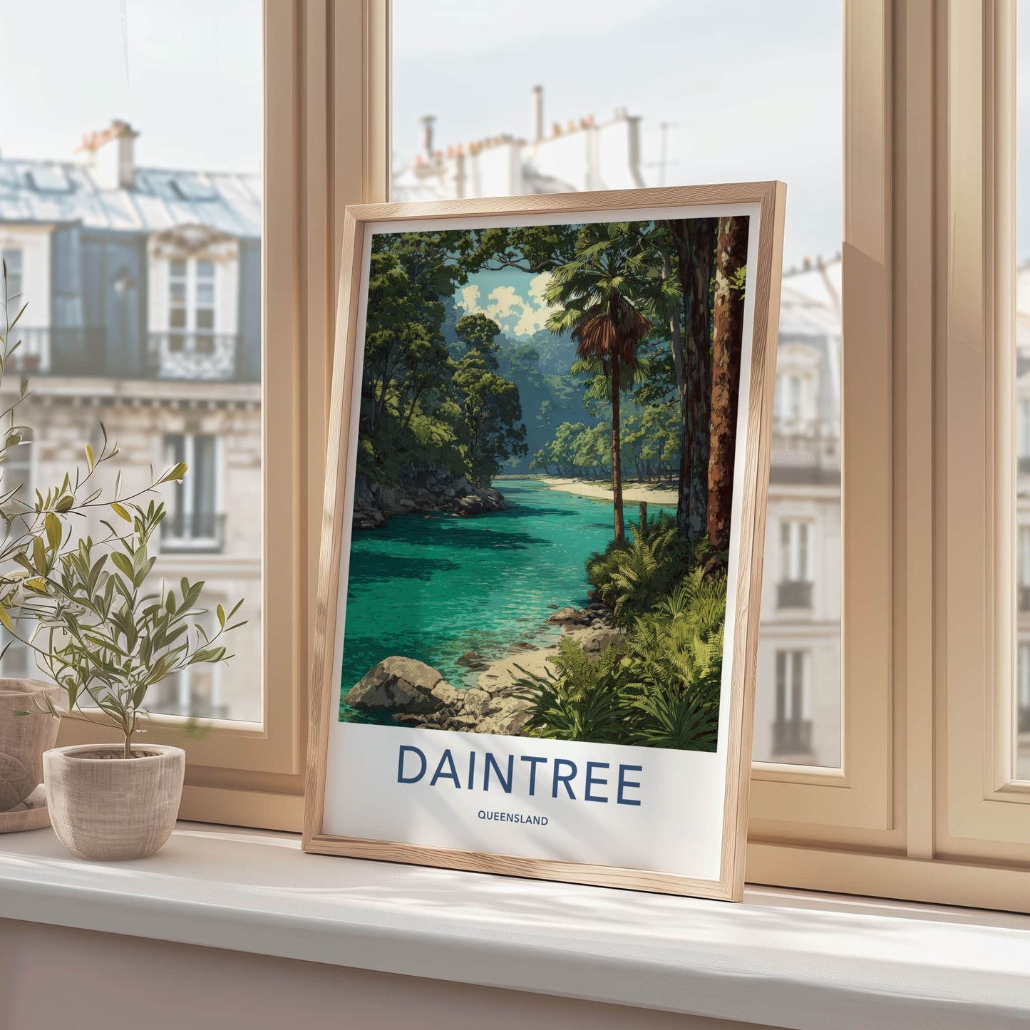 Daintree Poster - Australia Serene Riverbed Travel Art Home Decor