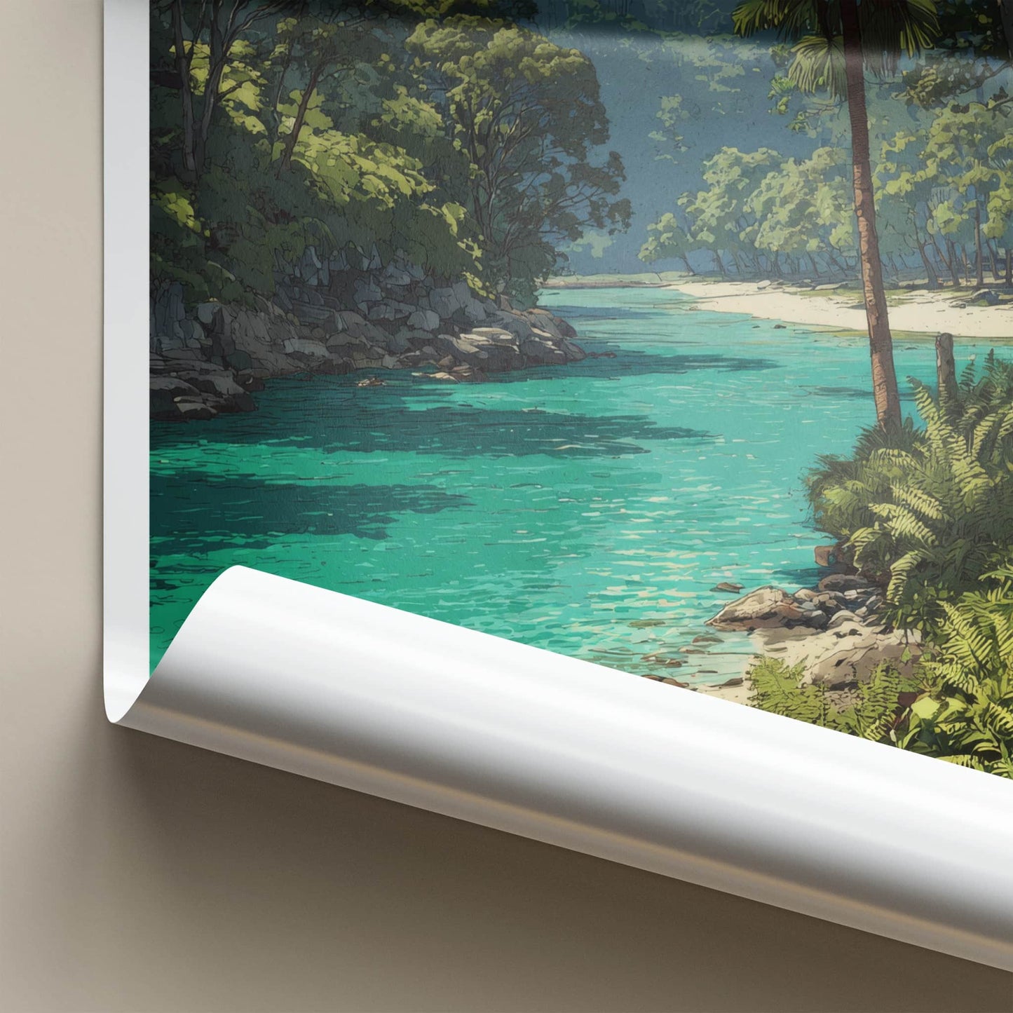 Daintree Poster - Australia Serene Riverbed Travel Art Home Decor
