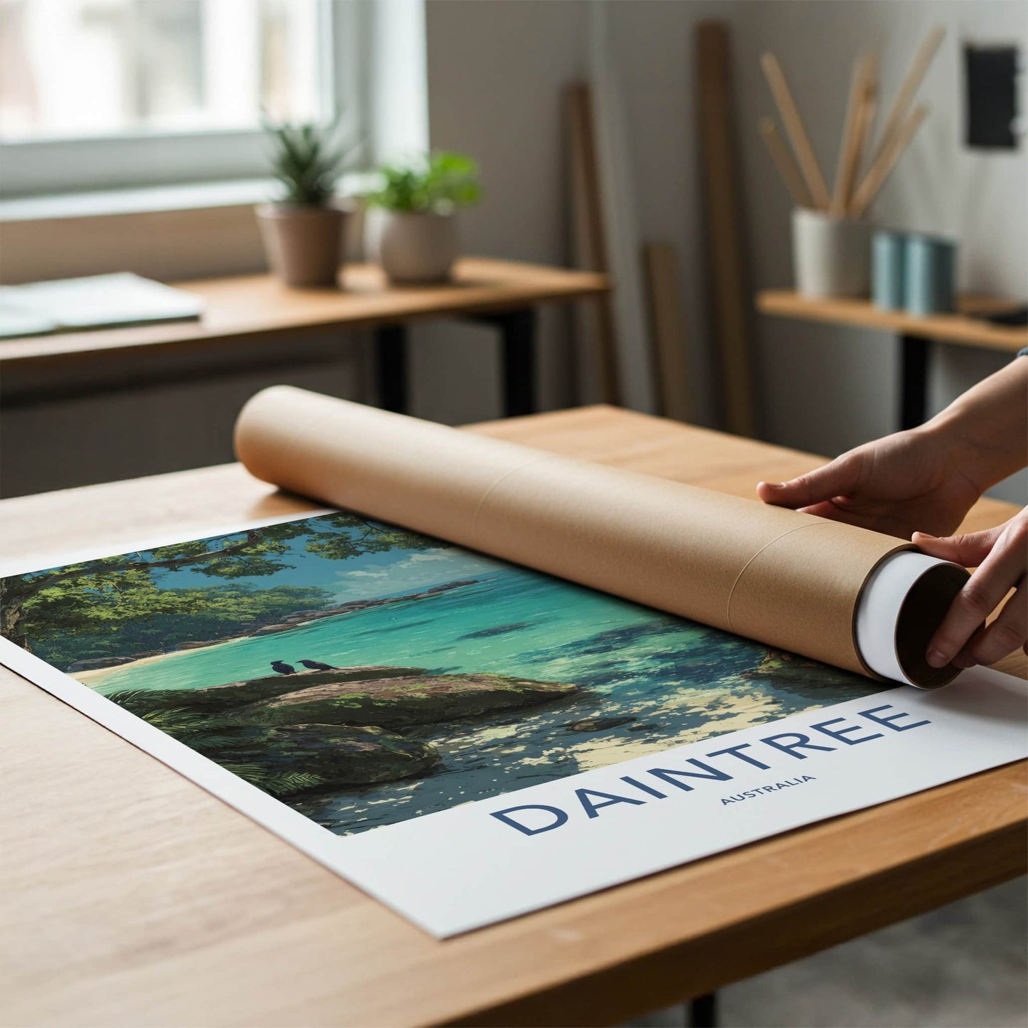 Daintree Poster - Australia Travel Art - Emerald Water Birds Home Decor