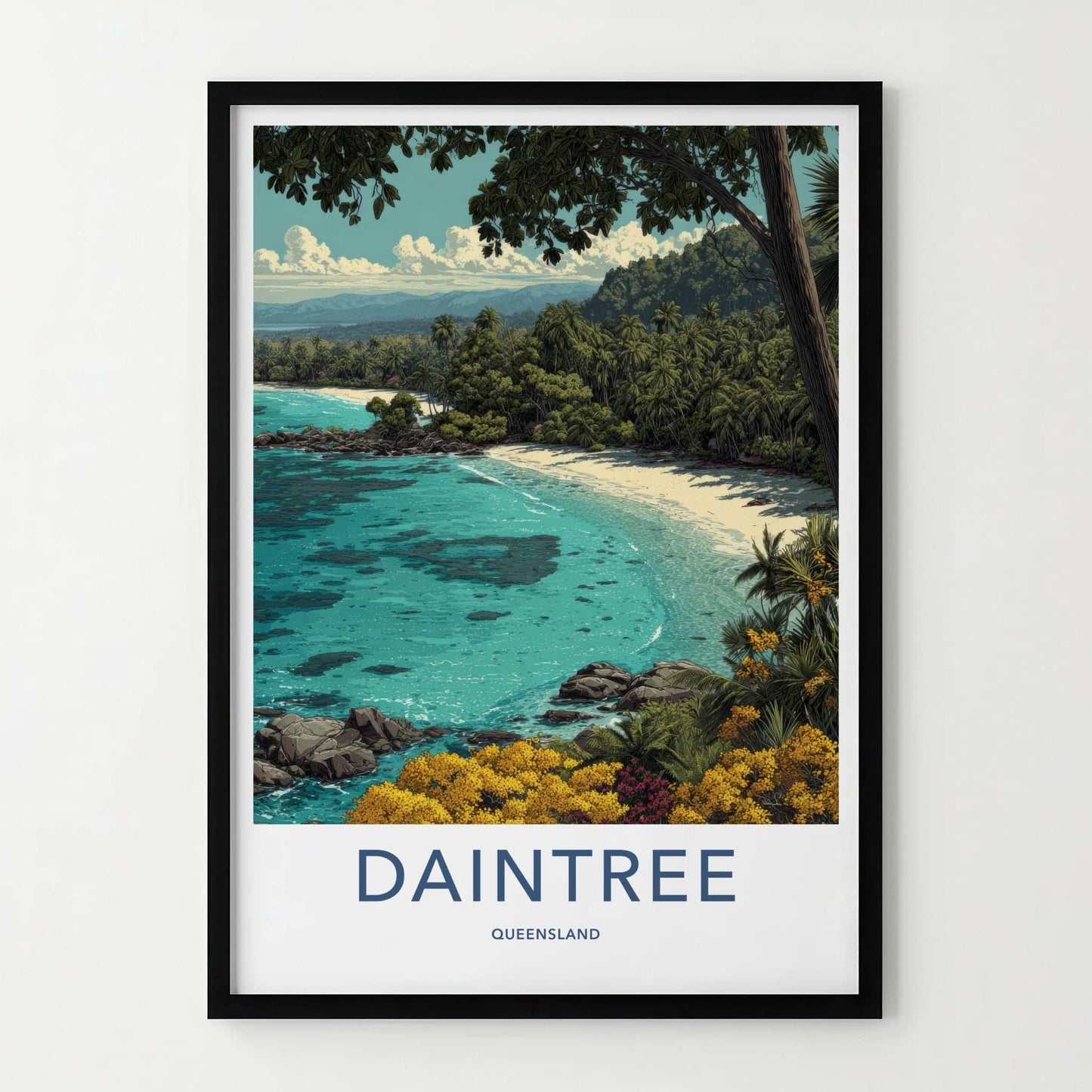 Daintree Poster - Australia Travel Art - Lush Coastal View Home Decor