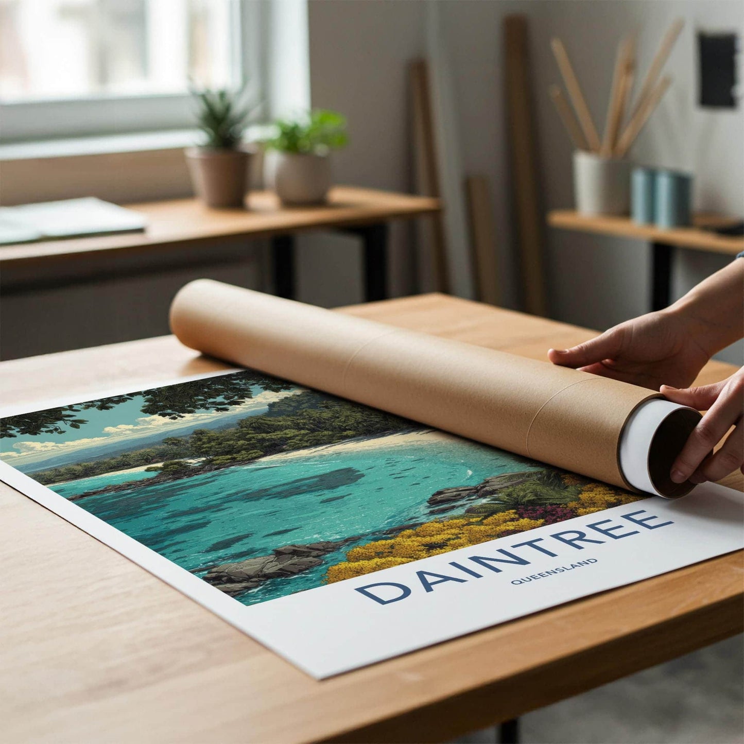 Daintree Poster - Australia Travel Art - Lush Coastal View Home Decor