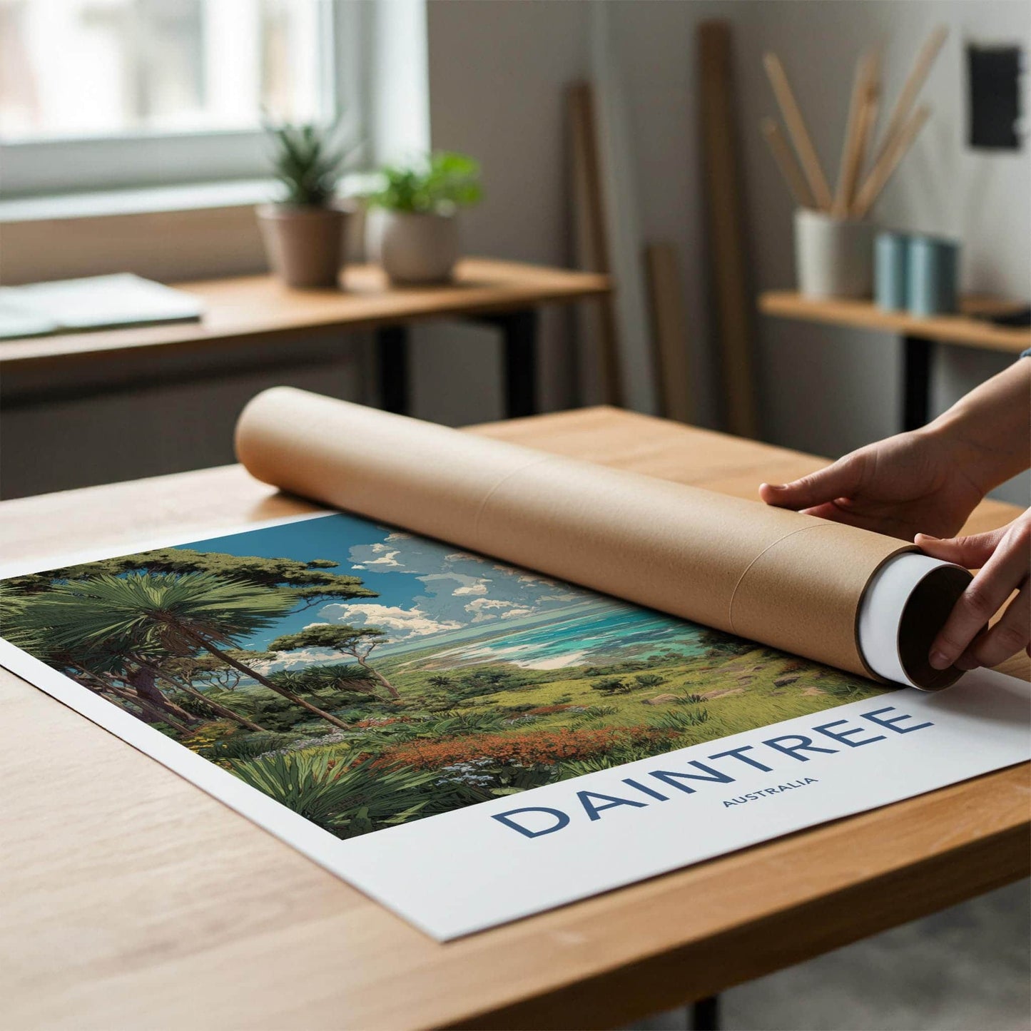 Daintree Poster - Australia Travel Art - Lush Coastal Vista Wall Decor