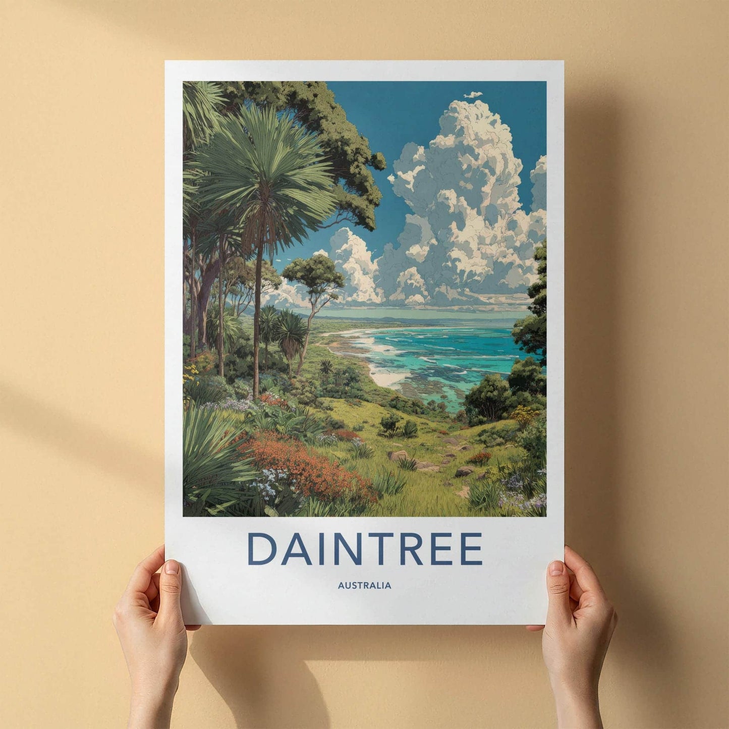 Daintree Poster - Australia Travel Art - Lush Coastal Vista Wall Decor