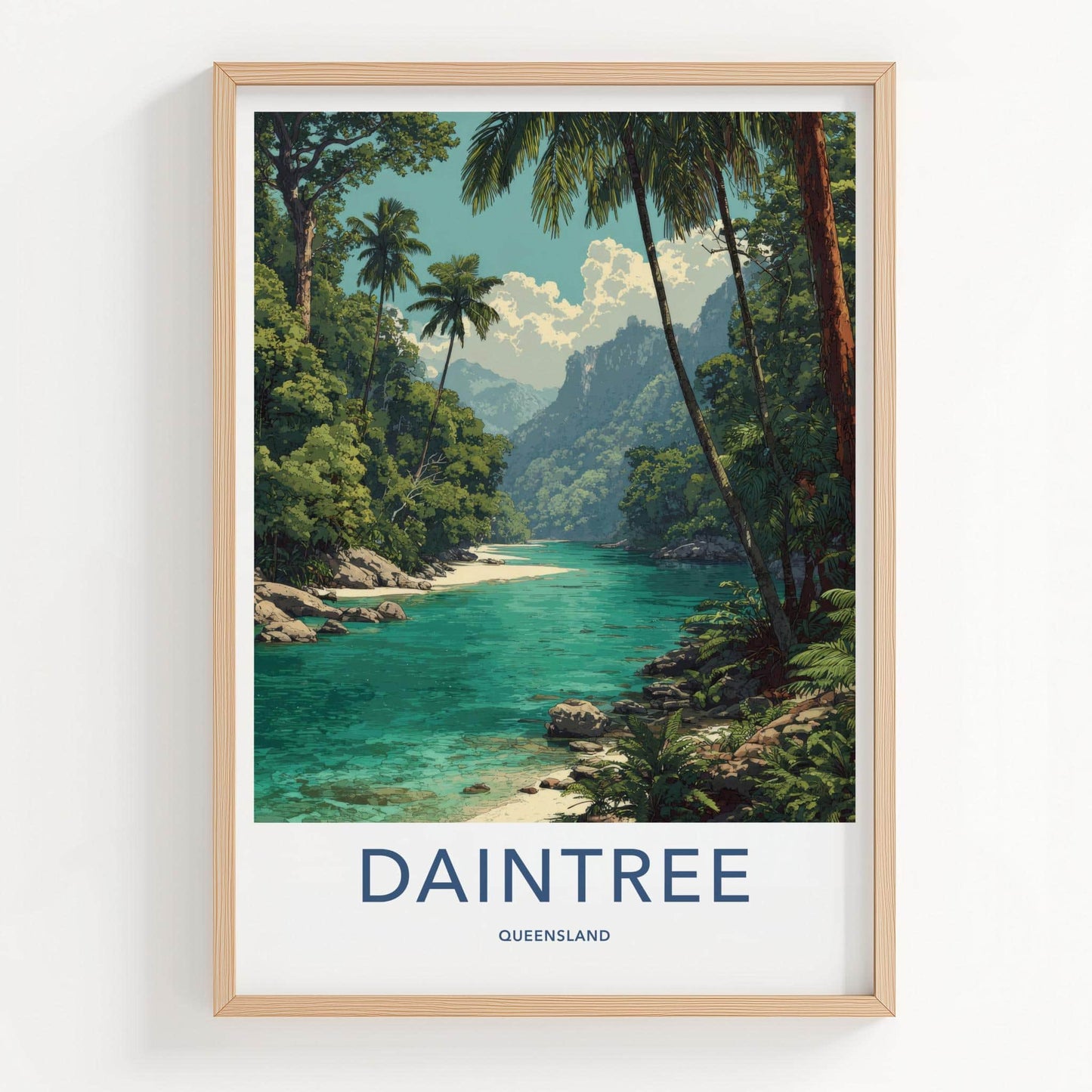 Daintree Poster - Australia Travel Art - Lush River Banks Home Decor