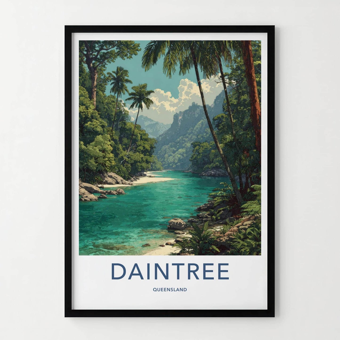 Daintree Poster - Australia Travel Art - Lush River Banks Home Decor