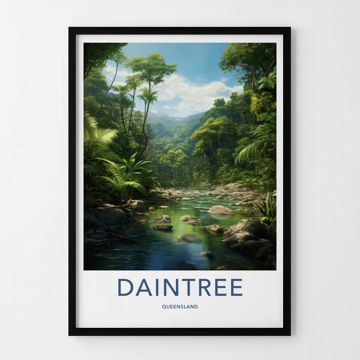 Daintree Poster - Australia Travel Art - Lush River Rainforest Home Decor