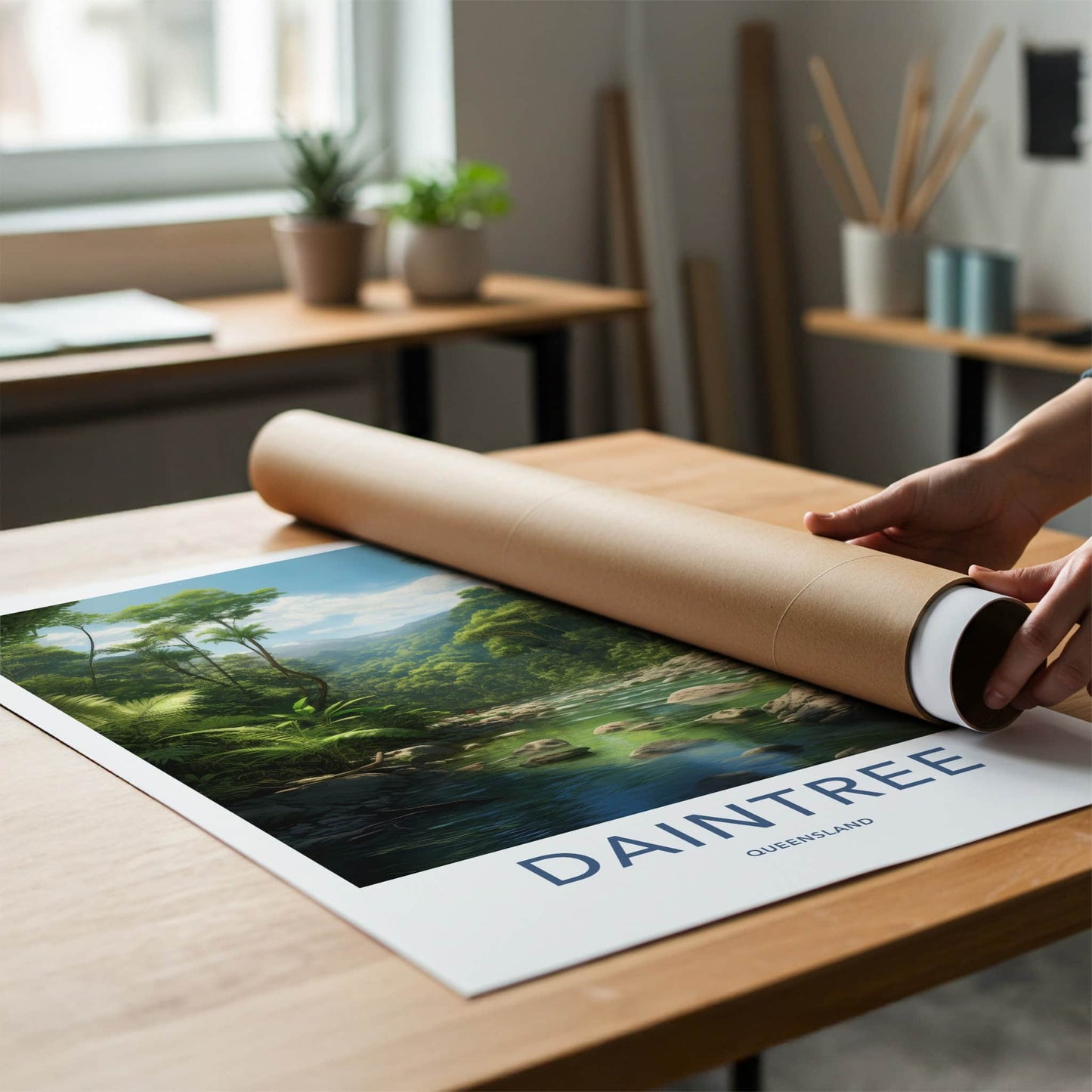 Daintree Poster - Australia Travel Art - Lush River Rainforest Home Decor