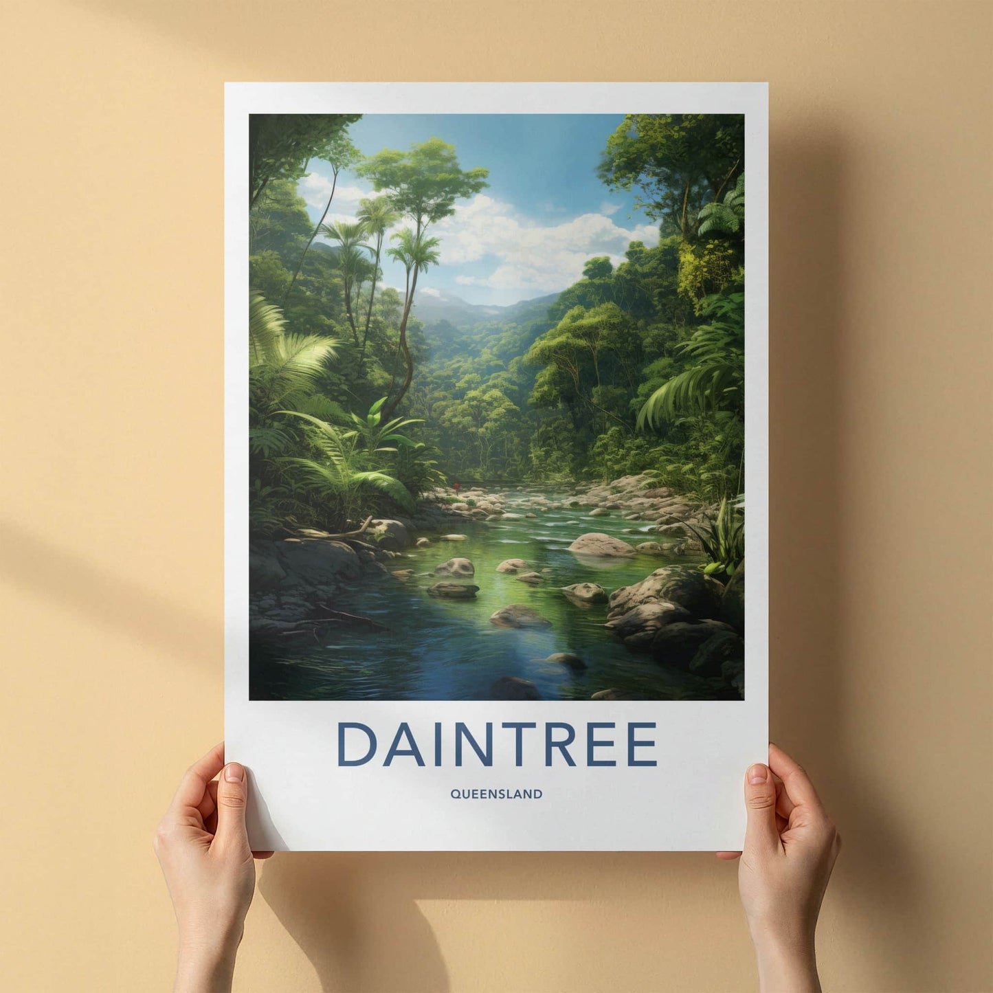 Daintree Poster - Australia Travel Art - Lush River Rainforest Home Decor