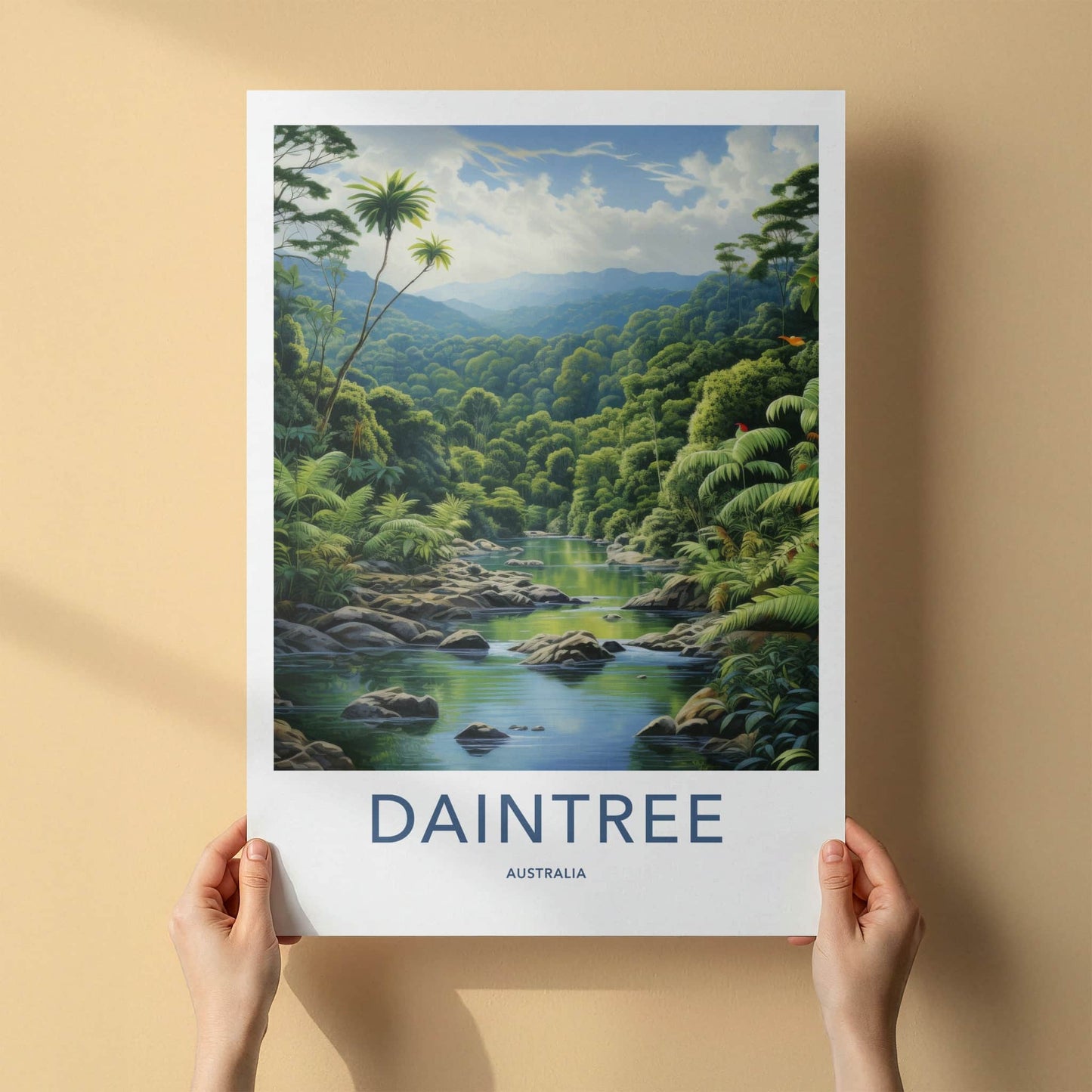 Daintree Poster - Australia Travel Art - Serene Rainforest River Home Decor