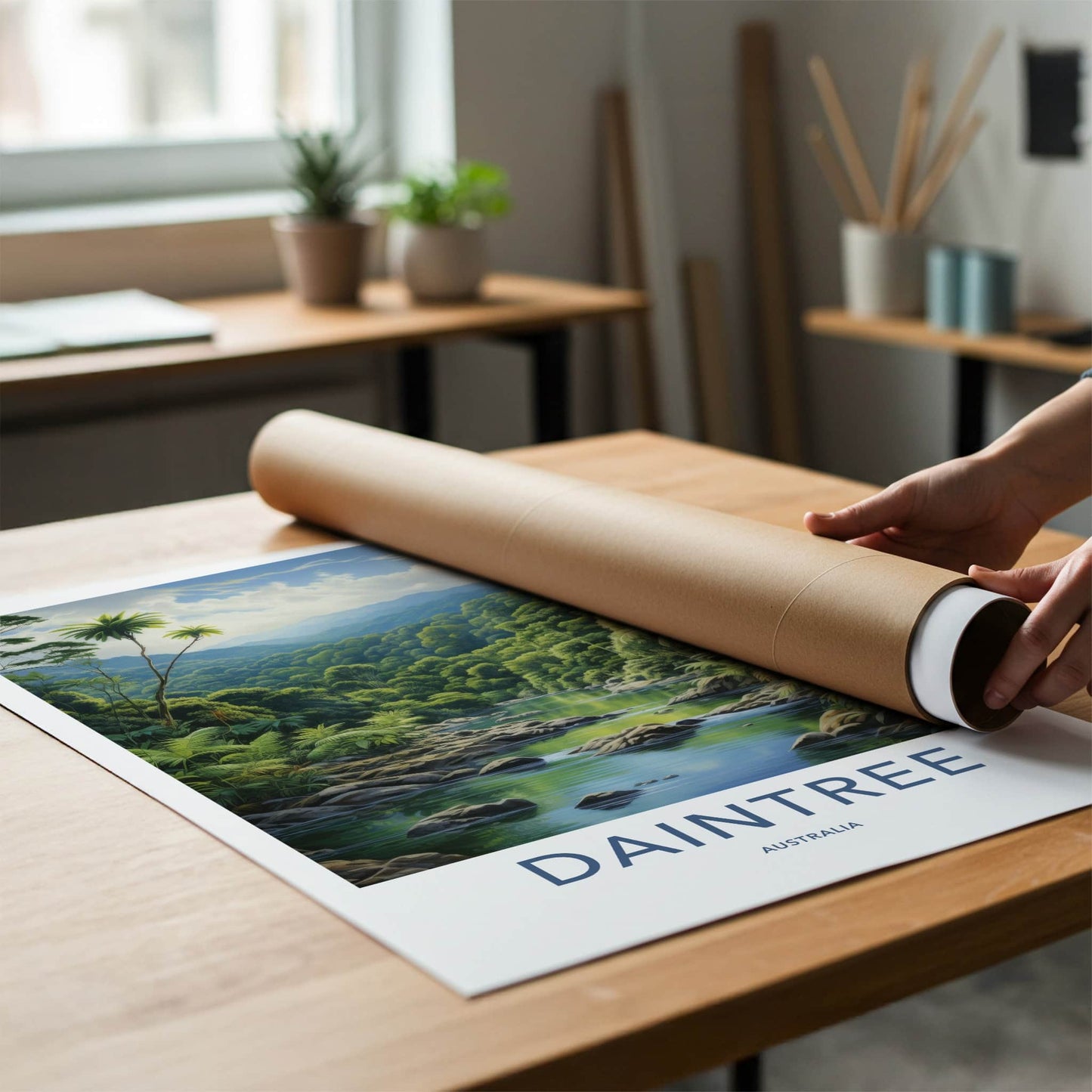 Daintree Poster - Australia Travel Art - Serene Rainforest River Home Decor
