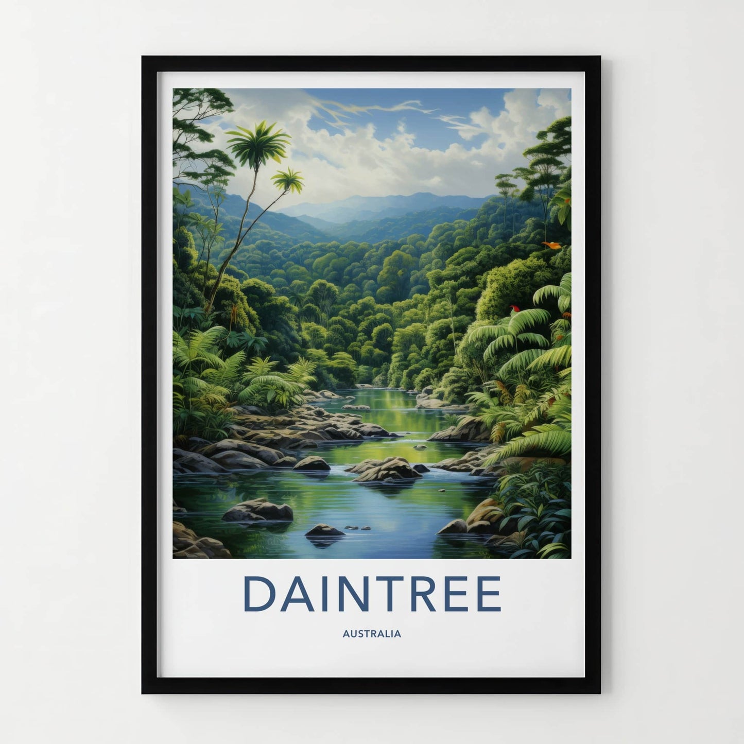 Daintree Poster - Australia Travel Art - Serene Rainforest River Home Decor