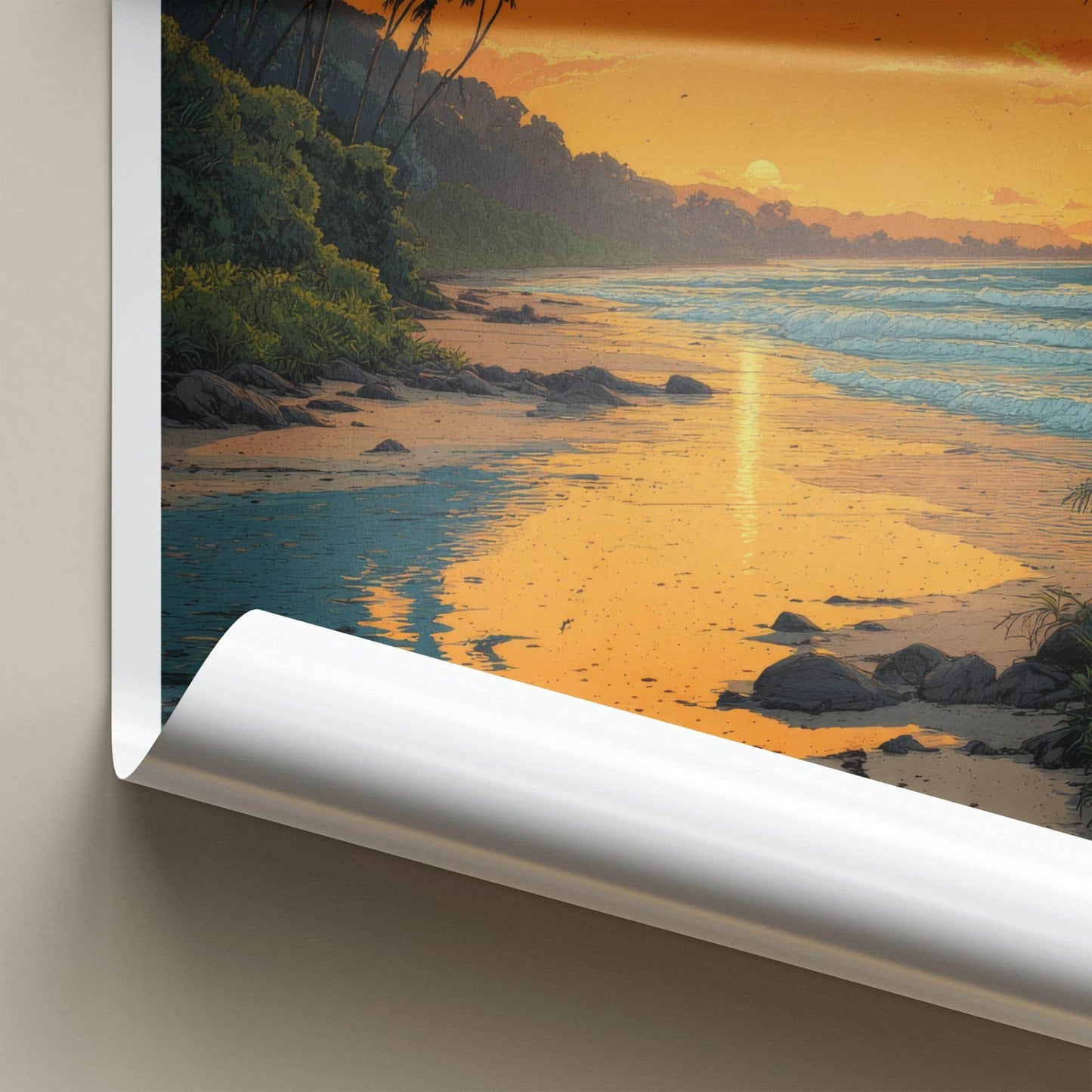 Daintree Poster - Australia Travel Art - Tropical Beach Glow Home Decor