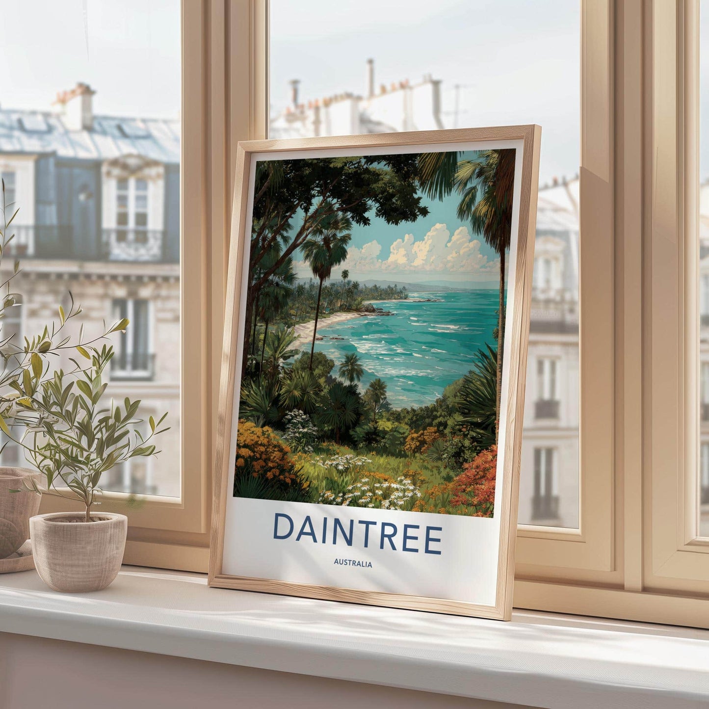 Daintree Poster - Australia Travel Art - Tropical Beach Ocean Wall Decor