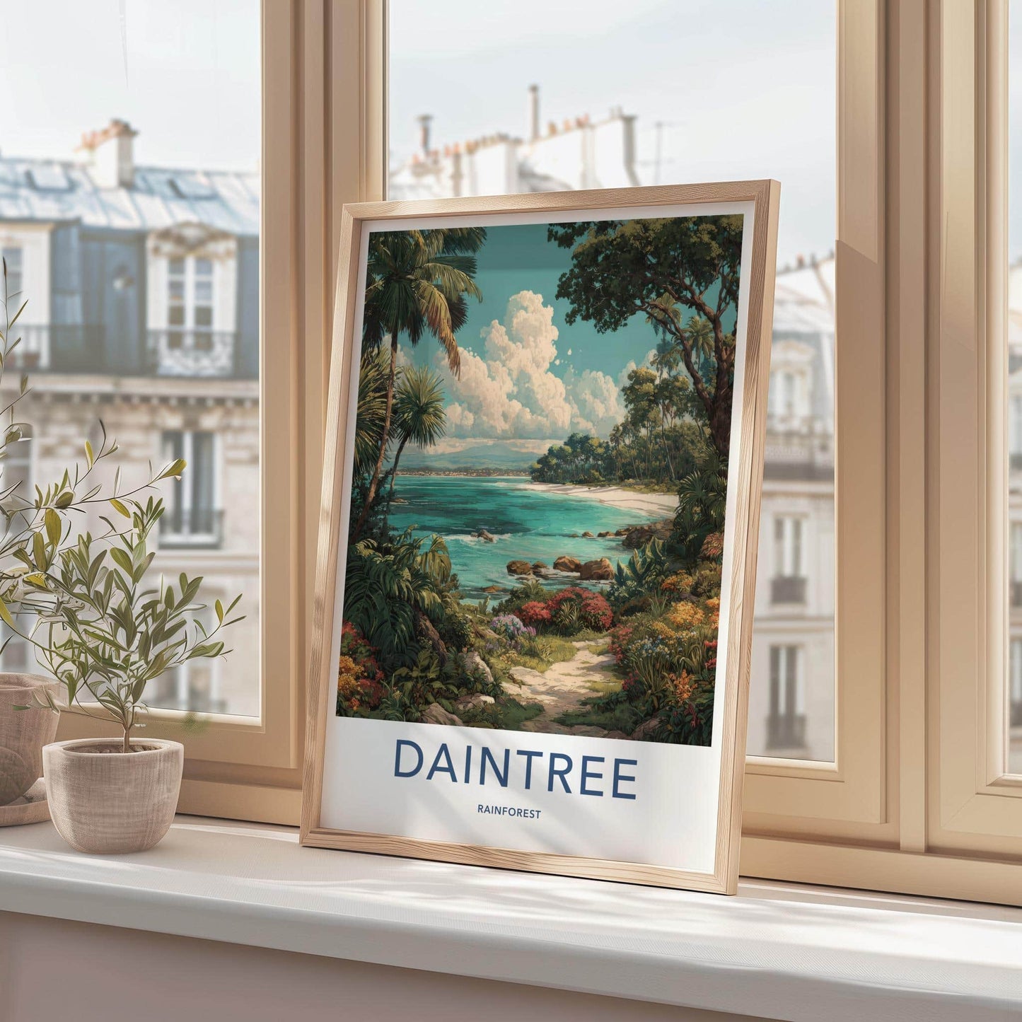 Daintree Poster - Australia Travel Art - Tropical Beach Path Home Decor