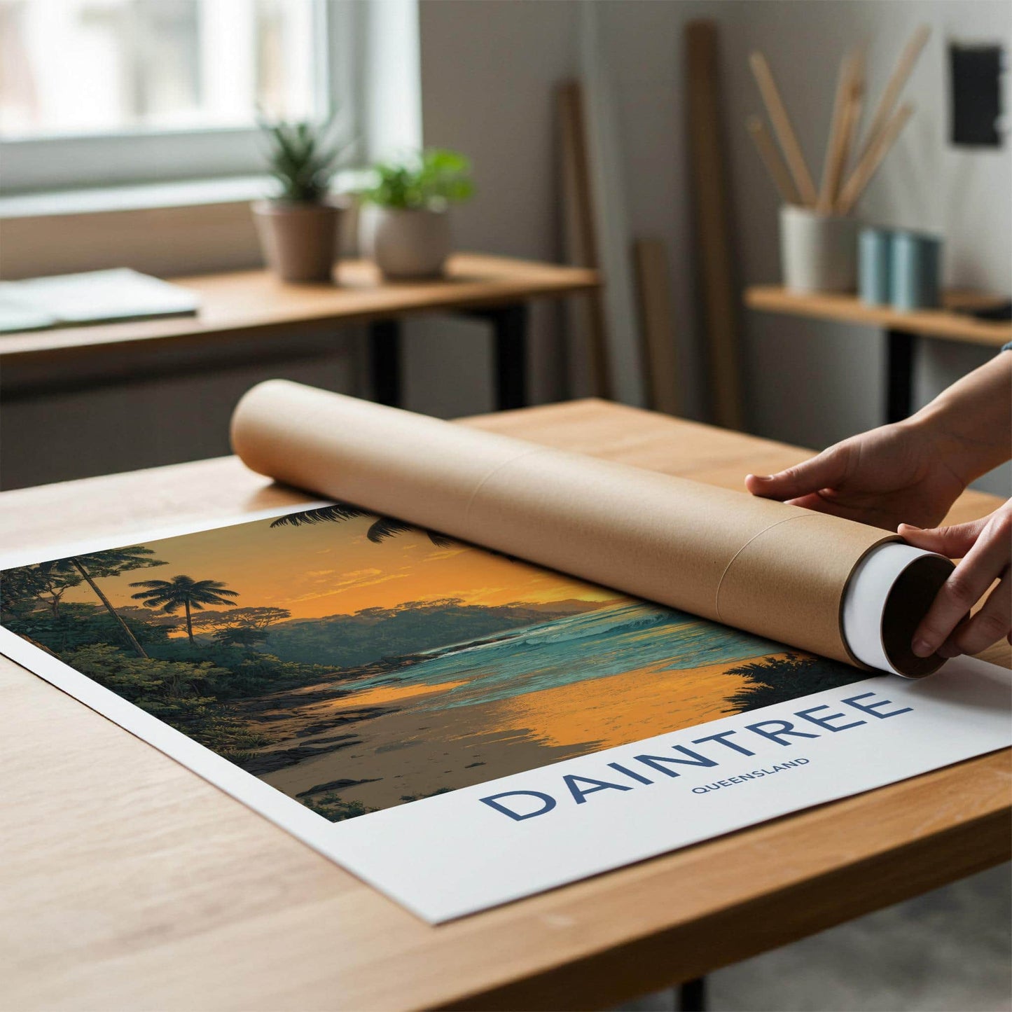 Daintree Poster - Australia Wall Art - Golden Beach Sunset Home Decor