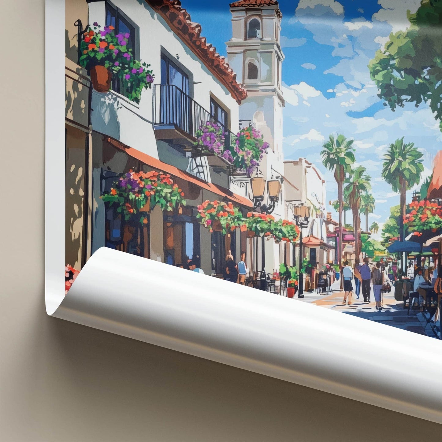Dallas Poster - Texas Travel Art - Vibrant Street Scene Home Decor