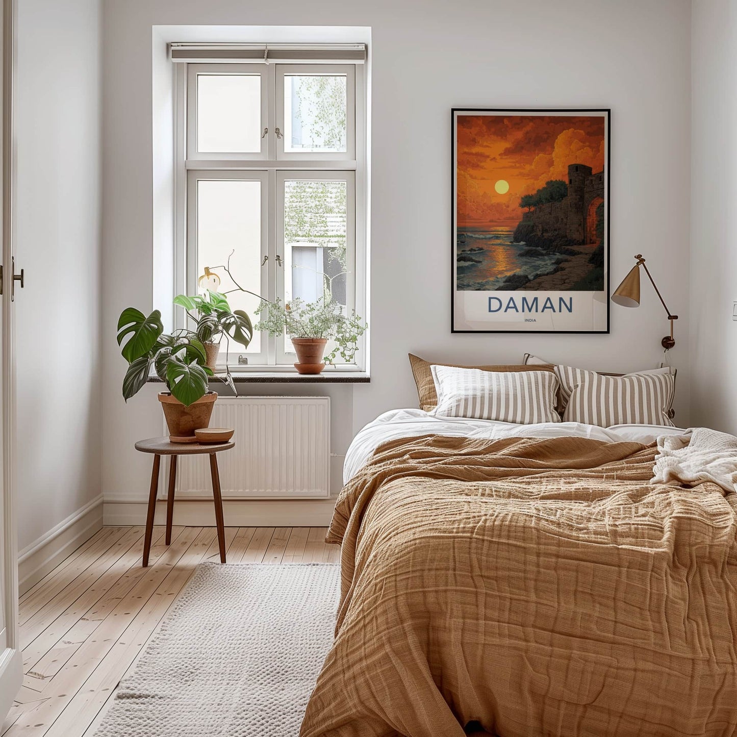 Daman Poster - India Art Print - Gujarat Golden Sunset Home Decor