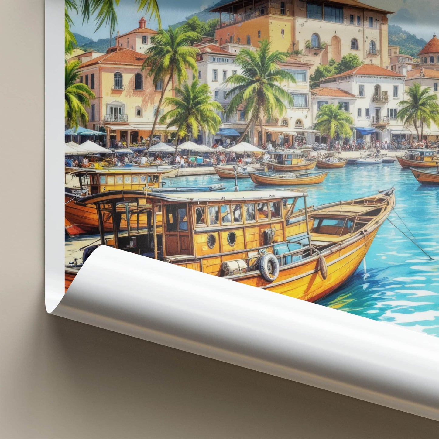 Dar Es Salaam Poster - Tanzania Travel Art - Coastal Town Harbor Home Decor