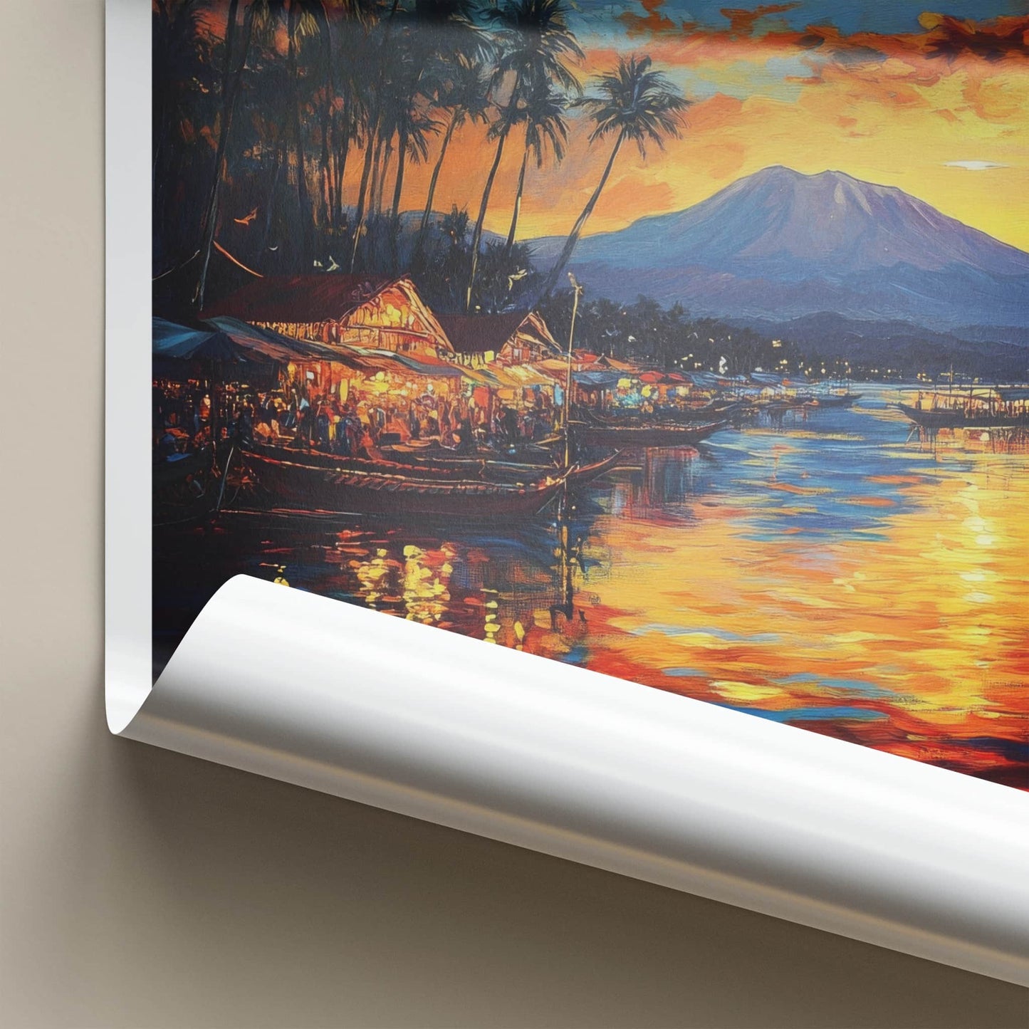 Davao Poster - Philippines Travel Art - Vibrant Tropical Sunset Home Decor